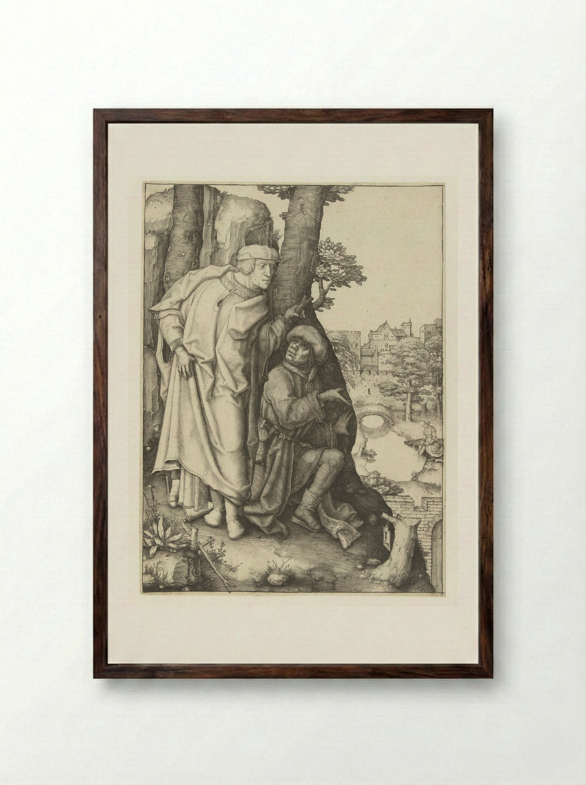 Susanna and the Elders - Fine Art Print - Framed Print Dark Wood