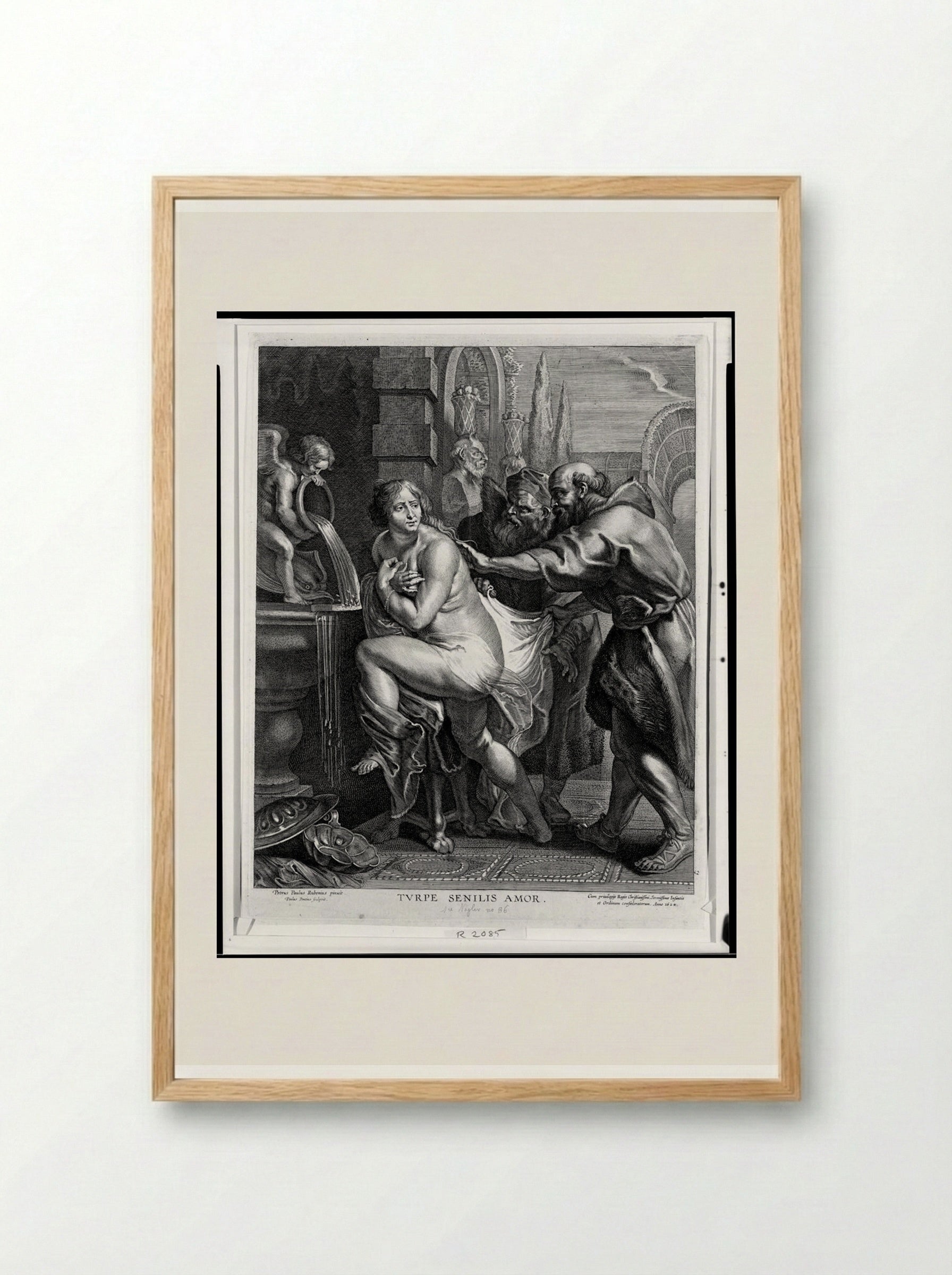 Susanna and the Elders - Paulus Pontius - Framed Print Wood