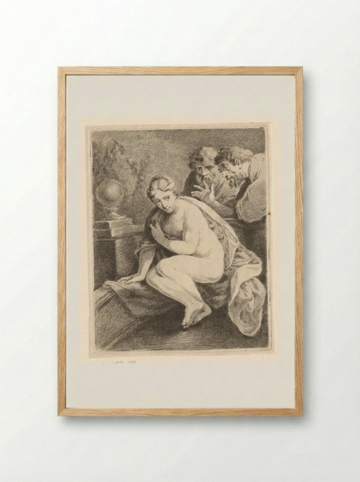 Susanna and the Elders - Fine Art Print - Framed Print Wood
