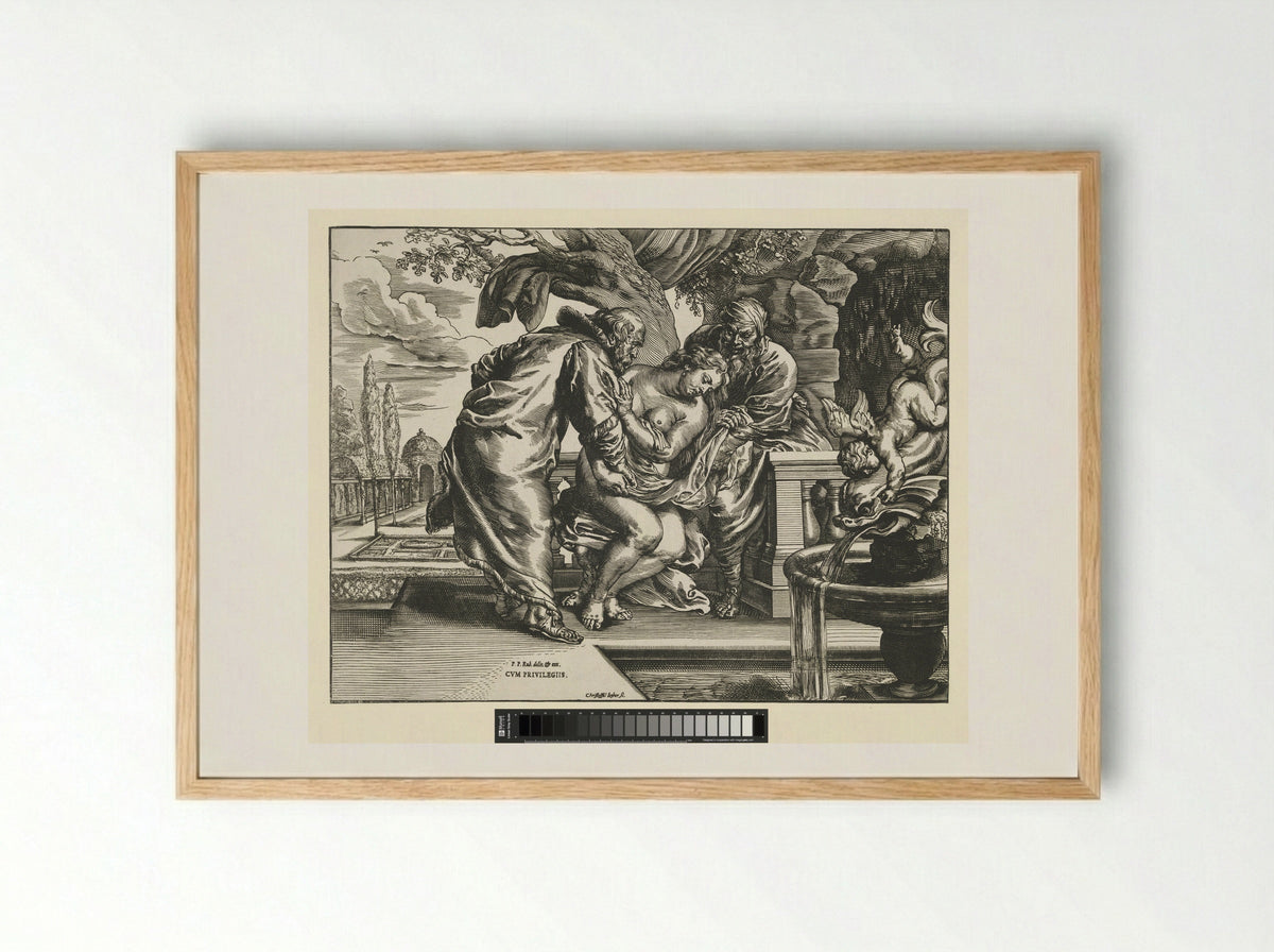 Susanna and the Elders - Christoffel Jegher - Framed Print Wood