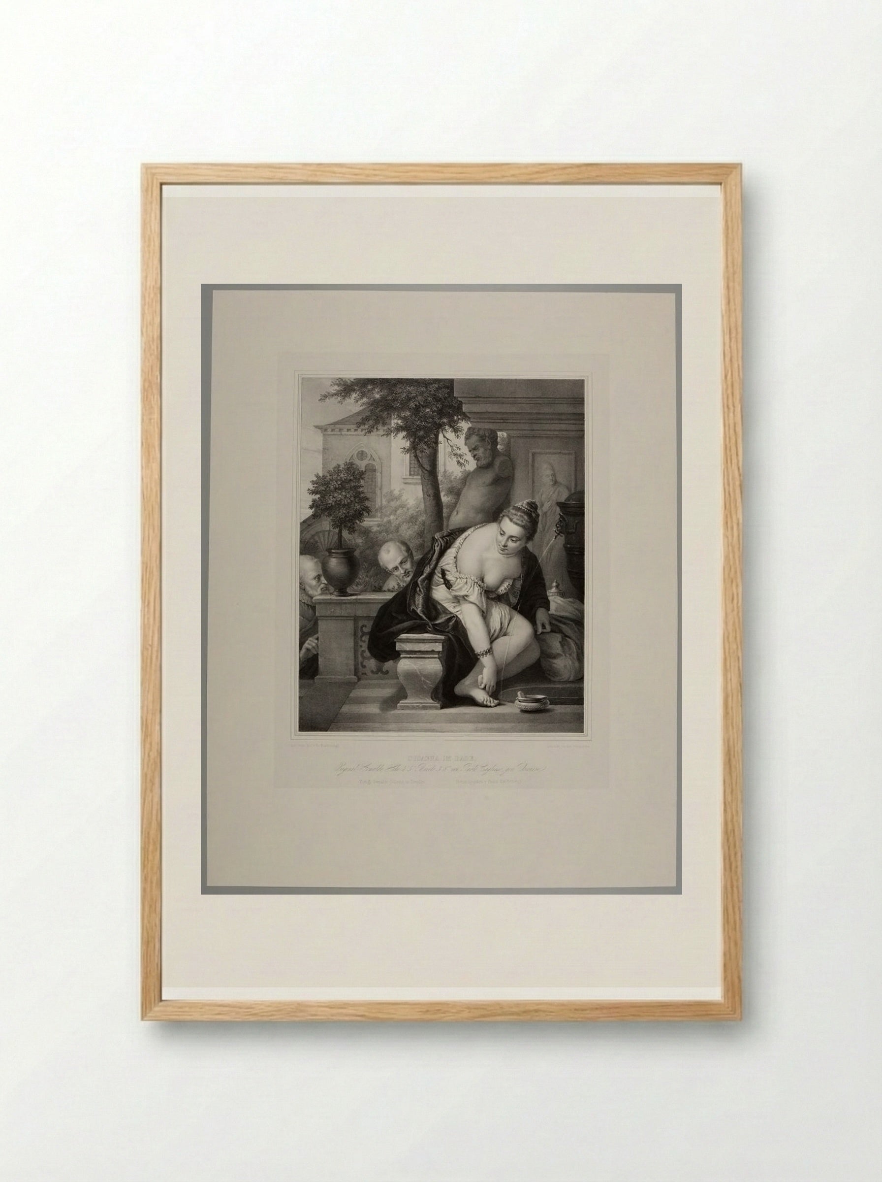 Susanna im Bade - Franz Hanfstaengl - Framed Print Wood