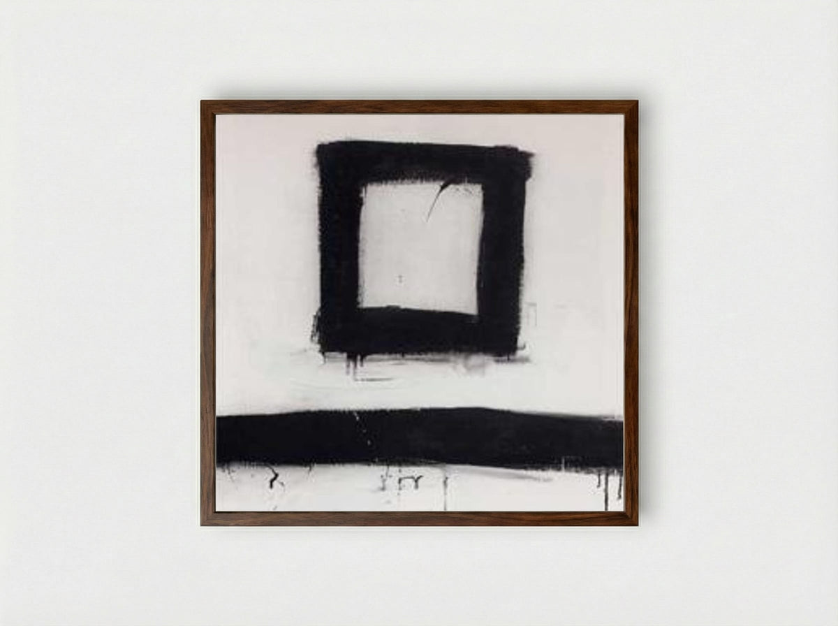 Suspended - Franz Kline - Framed Print Dark Wood