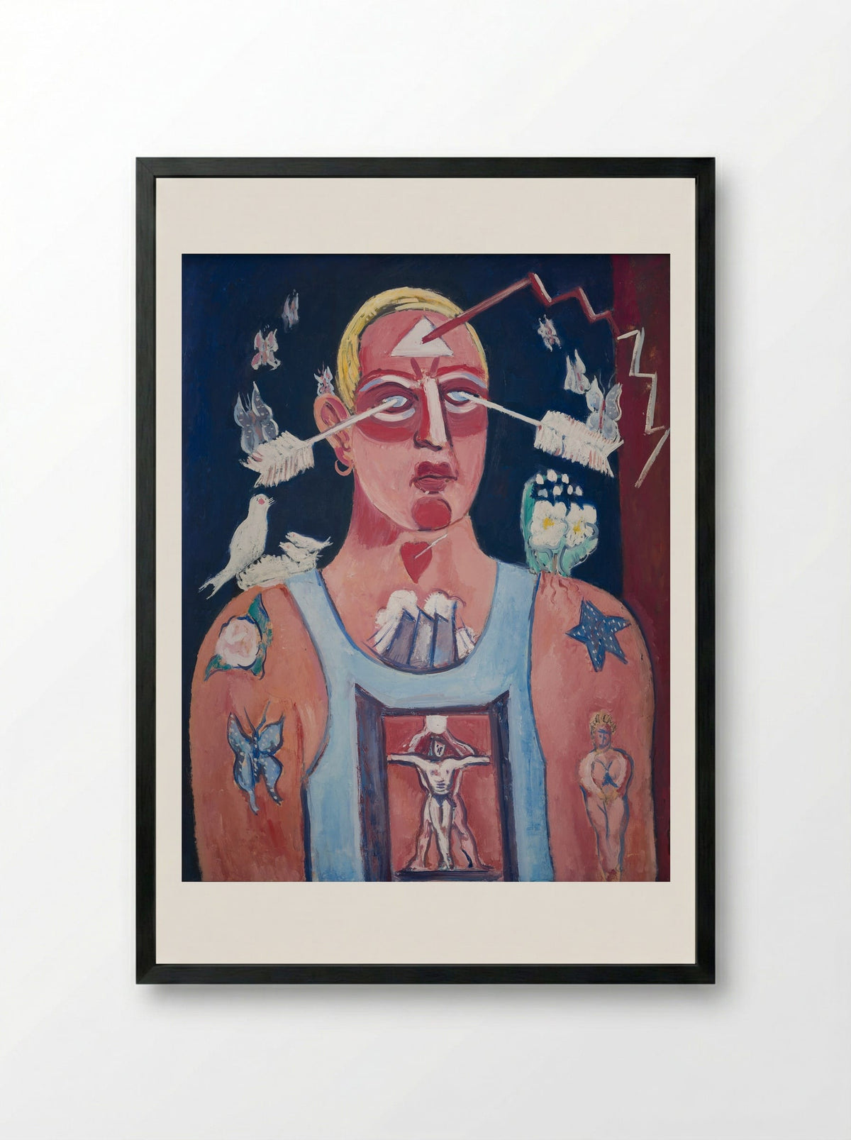 Sustained Comedy - Marsden Hartley - Framed Print Black