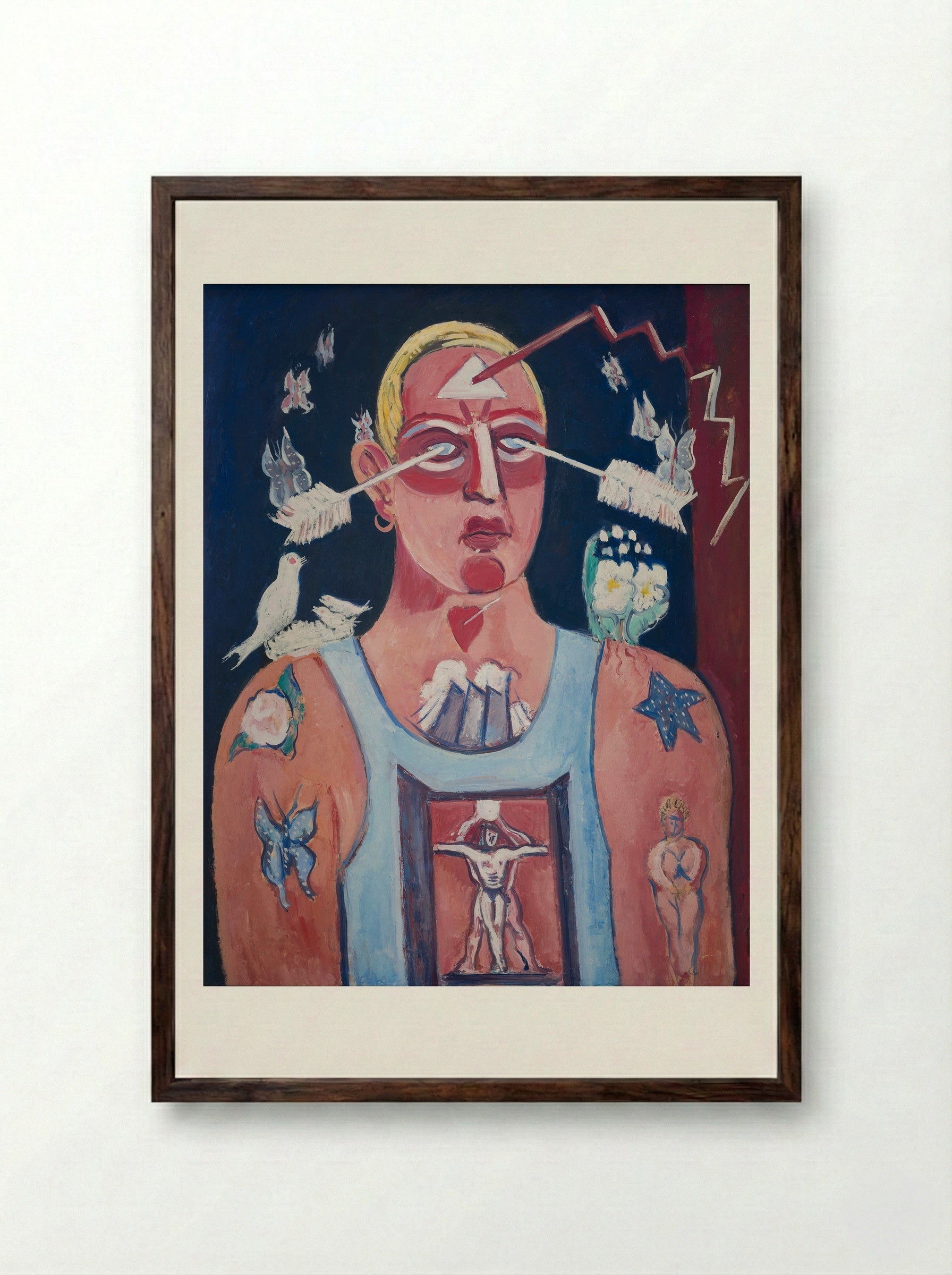 Sustained Comedy - Marsden Hartley - Framed Print Dark Wood