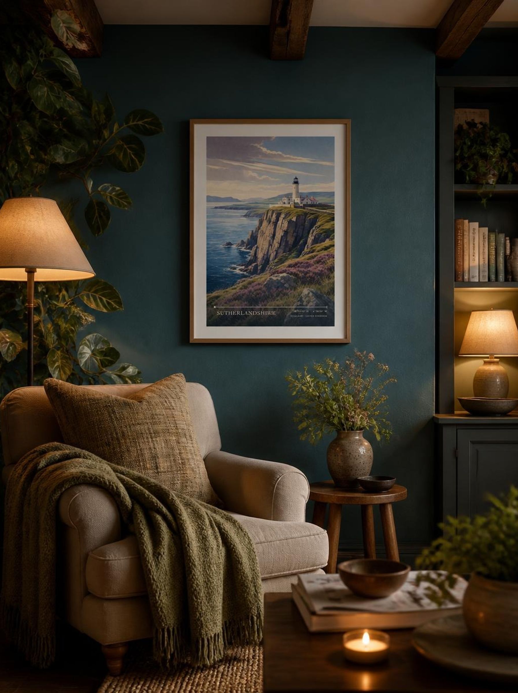 Sutherlandshire Highland United Kingdom Travel Poster - Lifestyle
