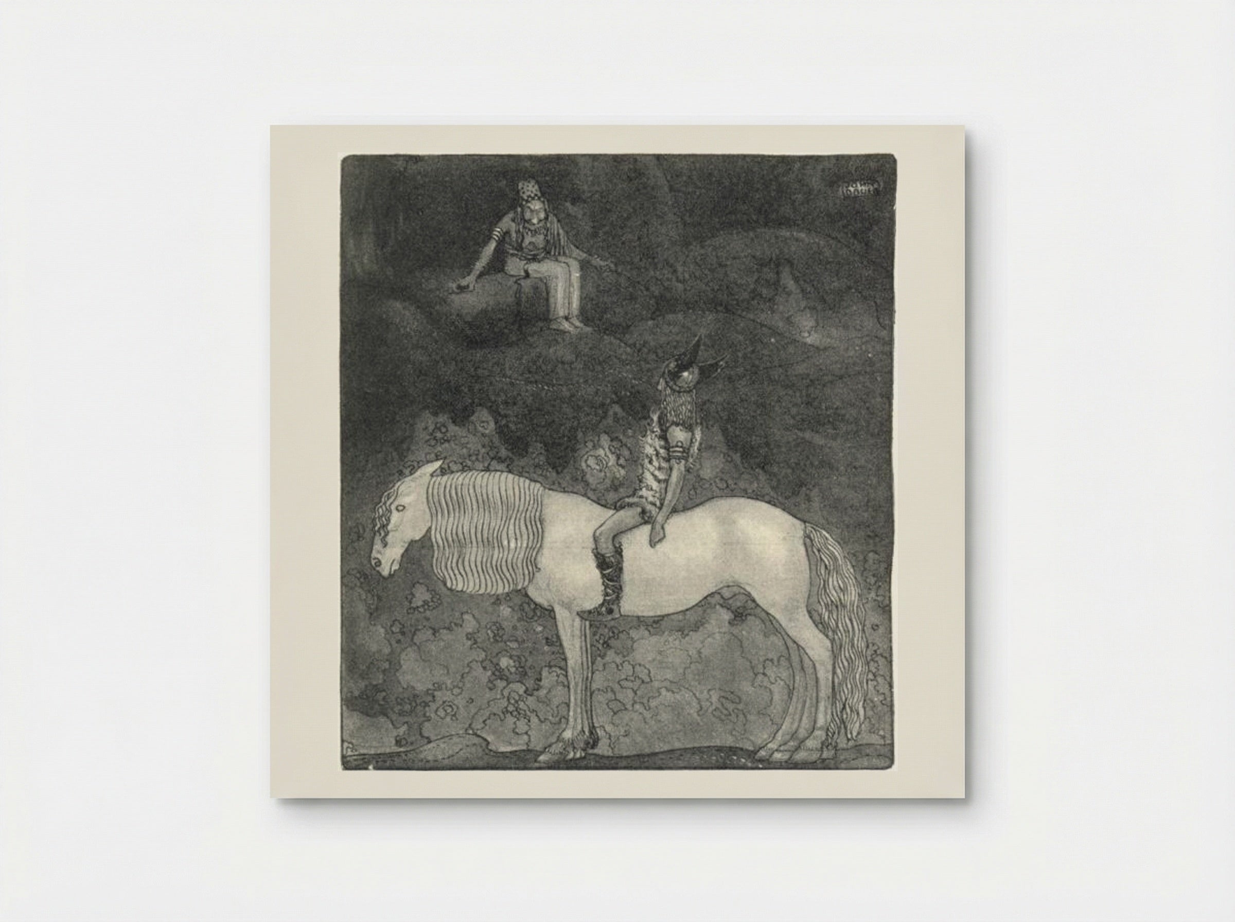 Svipdag speaks with Thokk - John Bauer - Poster