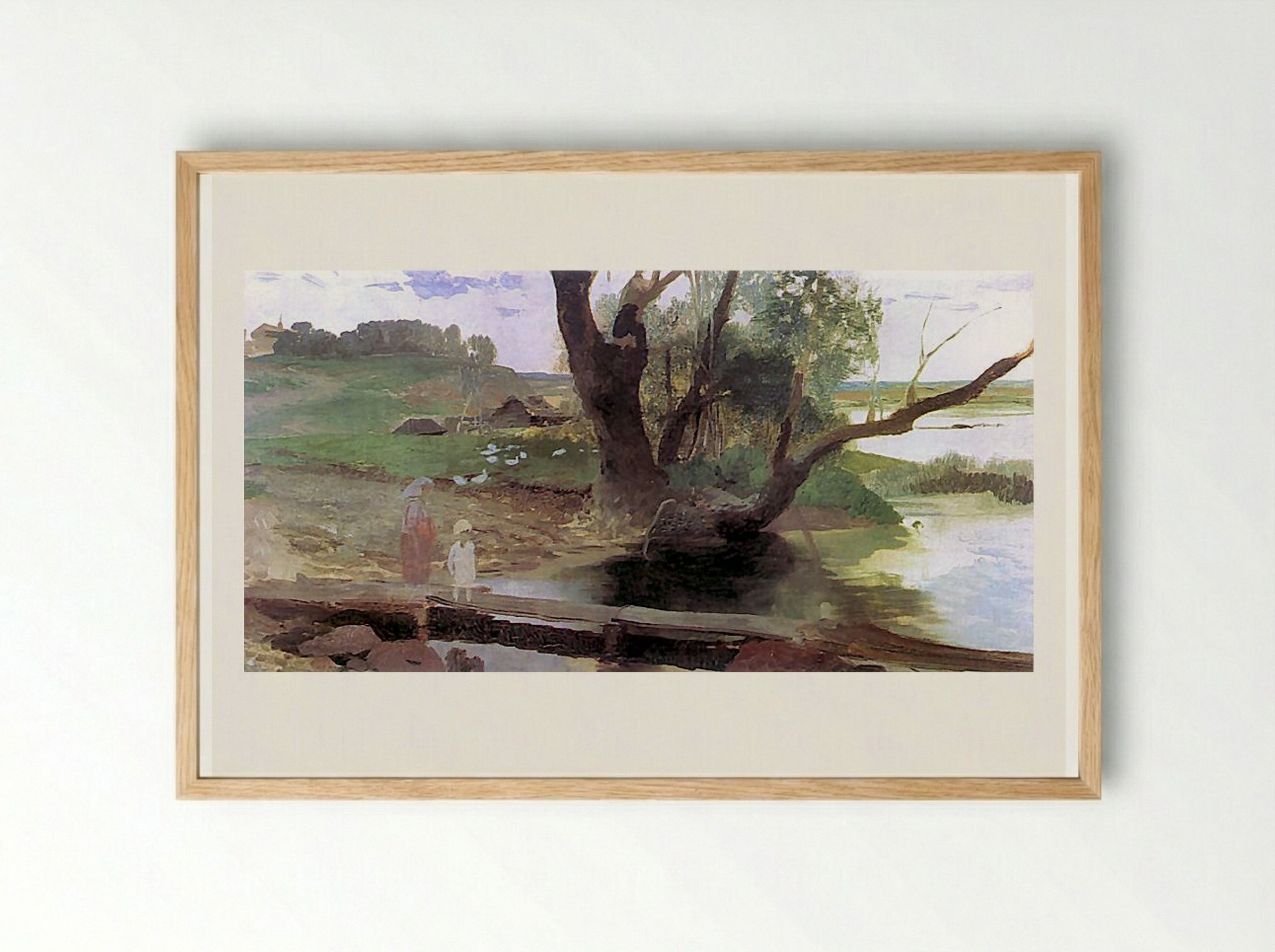 Svislach Landscape - Henryk Siemiradzki - Framed Print Wood