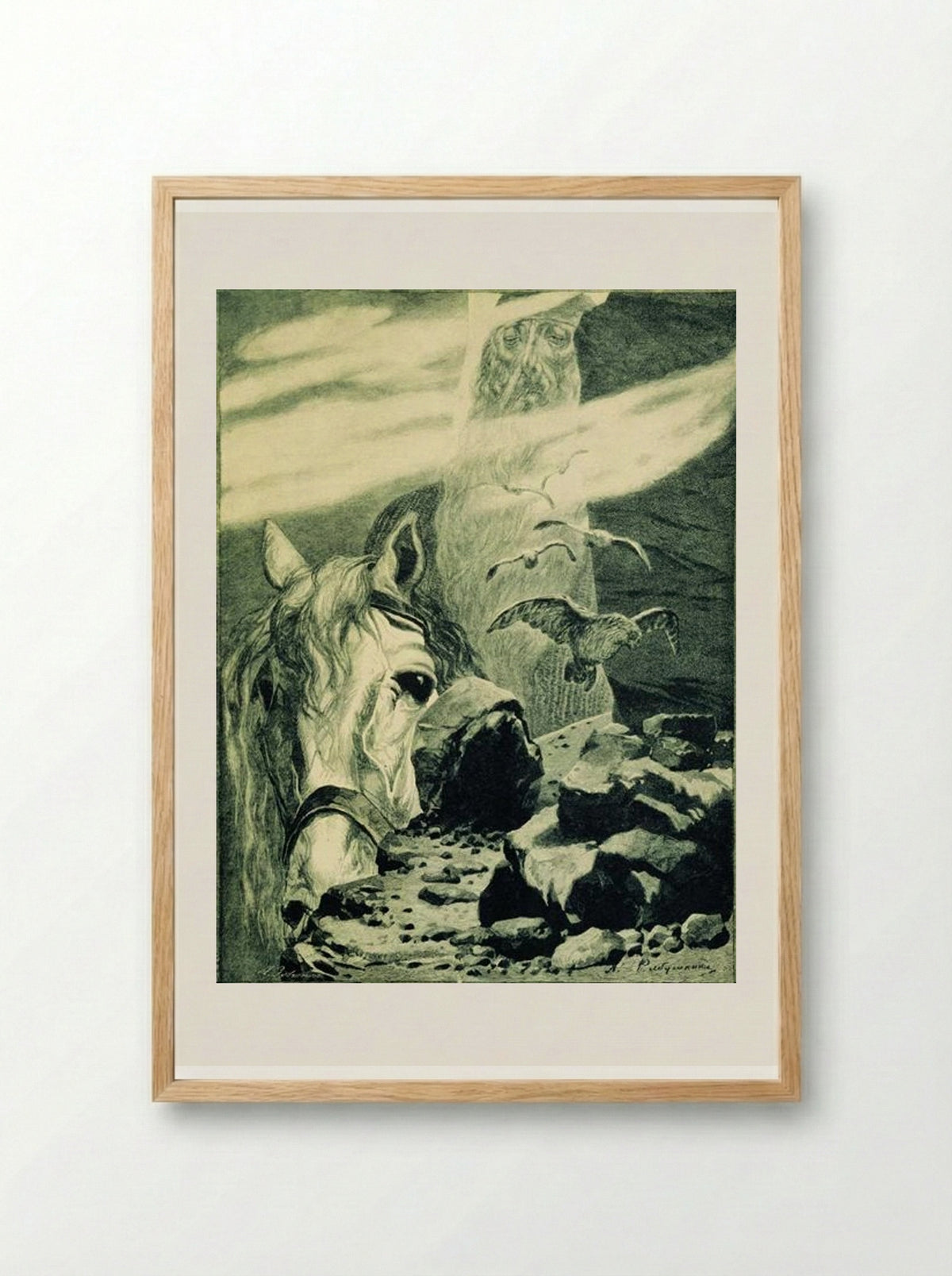 Svyatogor - Andrei Ryabushkin - Framed Print Wood