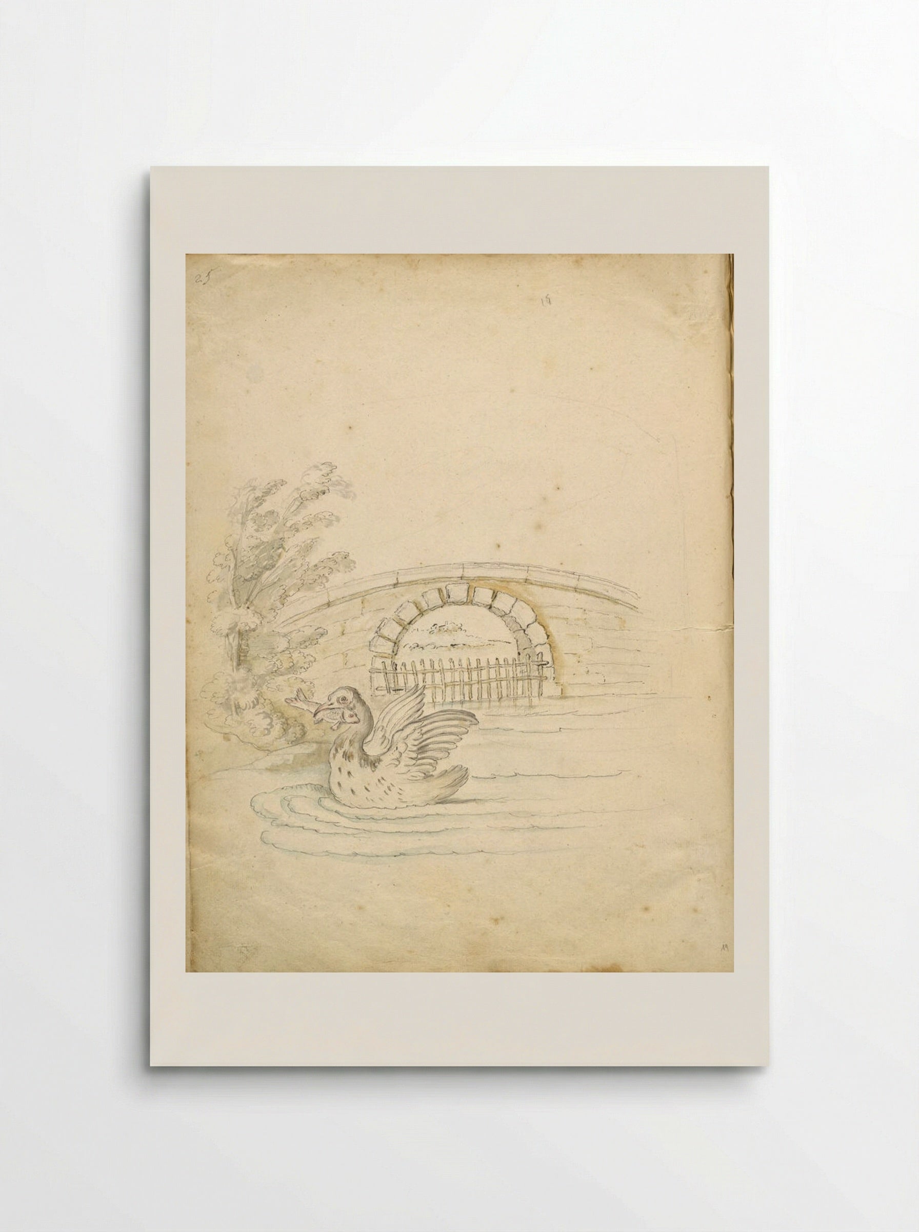 Swan Transporting a Fish - Jean-Baptiste Oudry - Poster