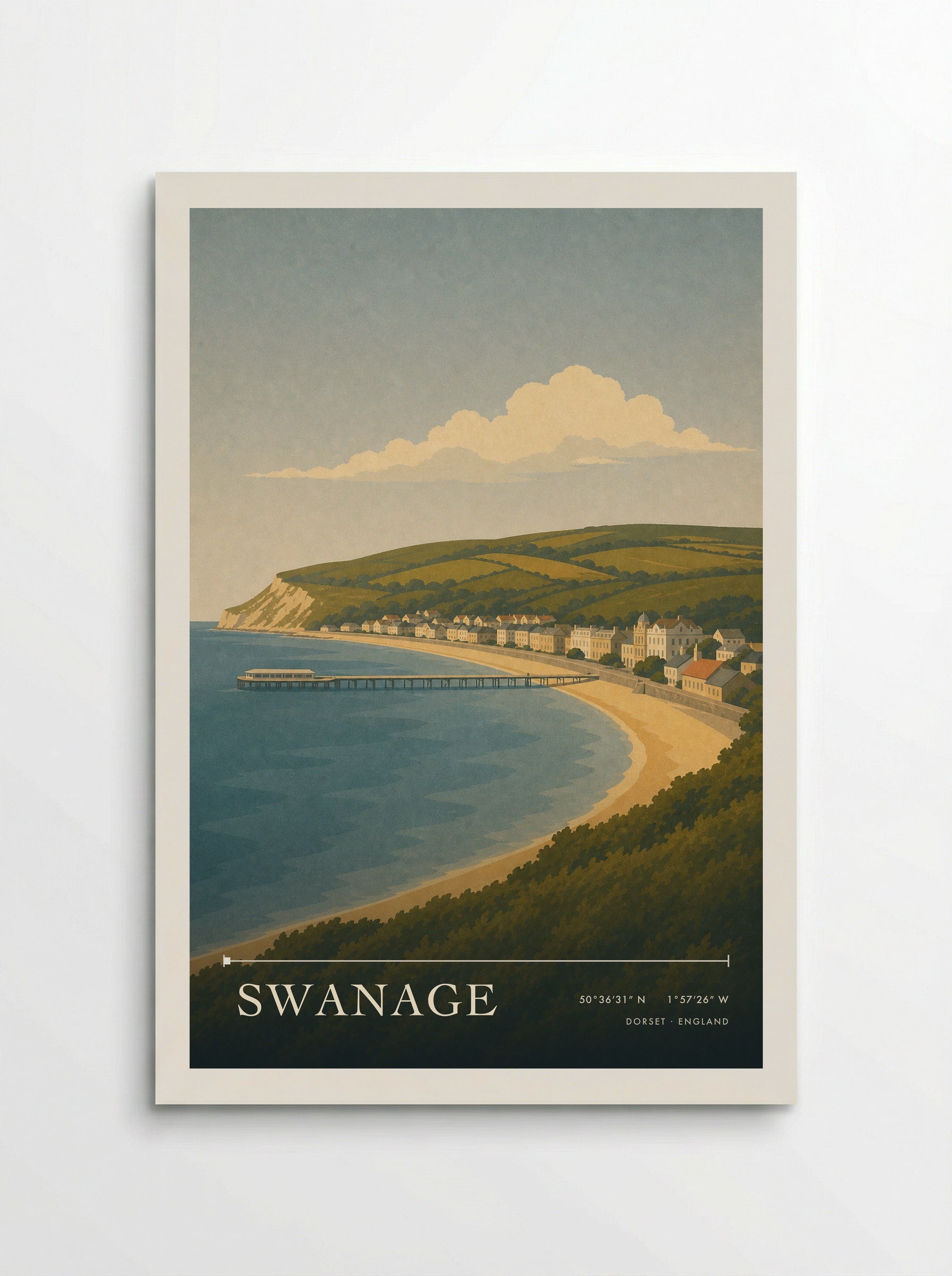 Swanage Dorset Travel Poster - Poster
