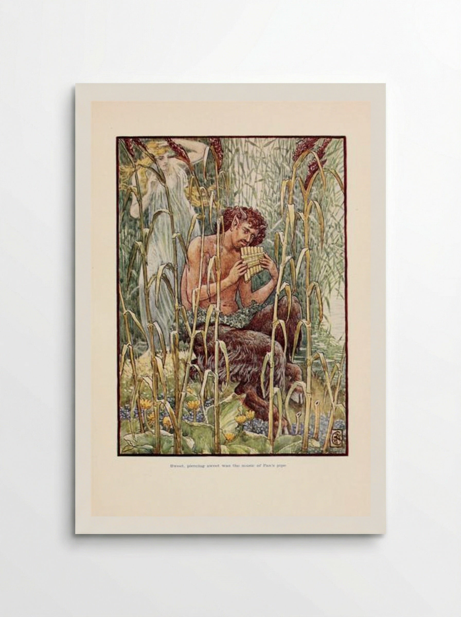 Sweet, piercing sweet was the music of Pan's pipe - Walter Crane - Poster