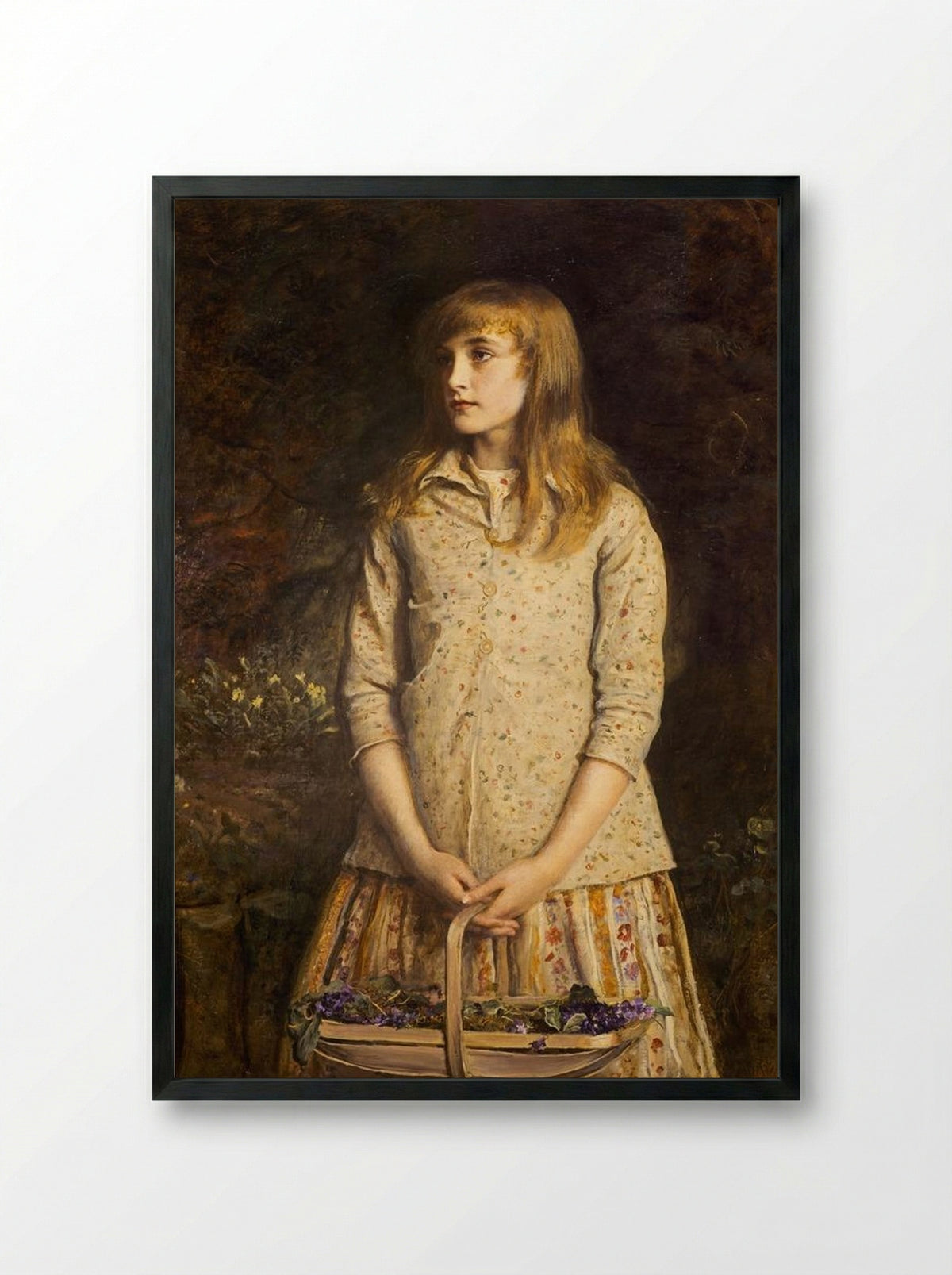 Sweetest Eyes Were Ever Seen - John Everett Millais - Framed Print Black
