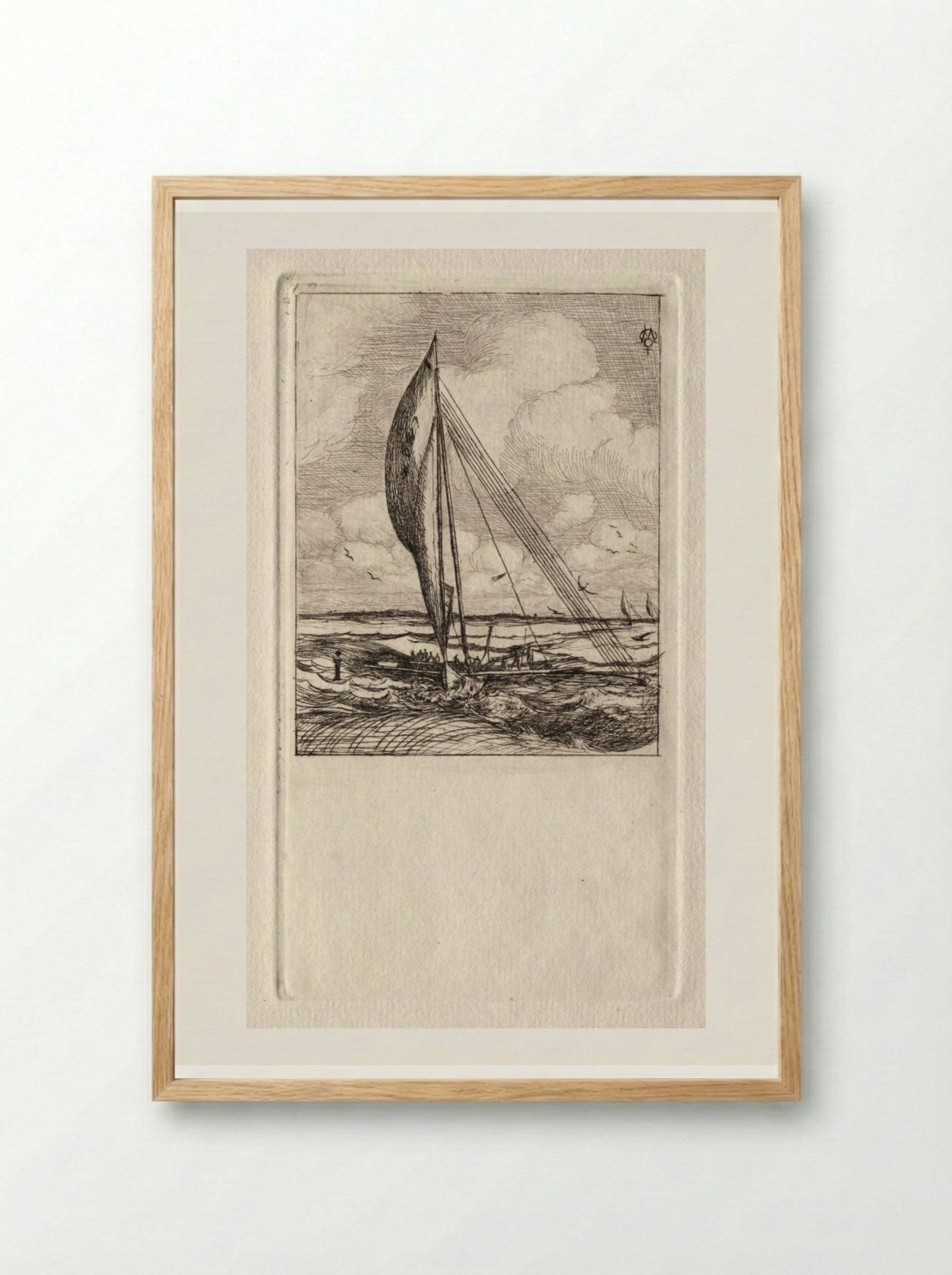 Swift Sailing Proa, Mulgrave Archipelago, Oceania - Charles Meryon - Framed Print Wood