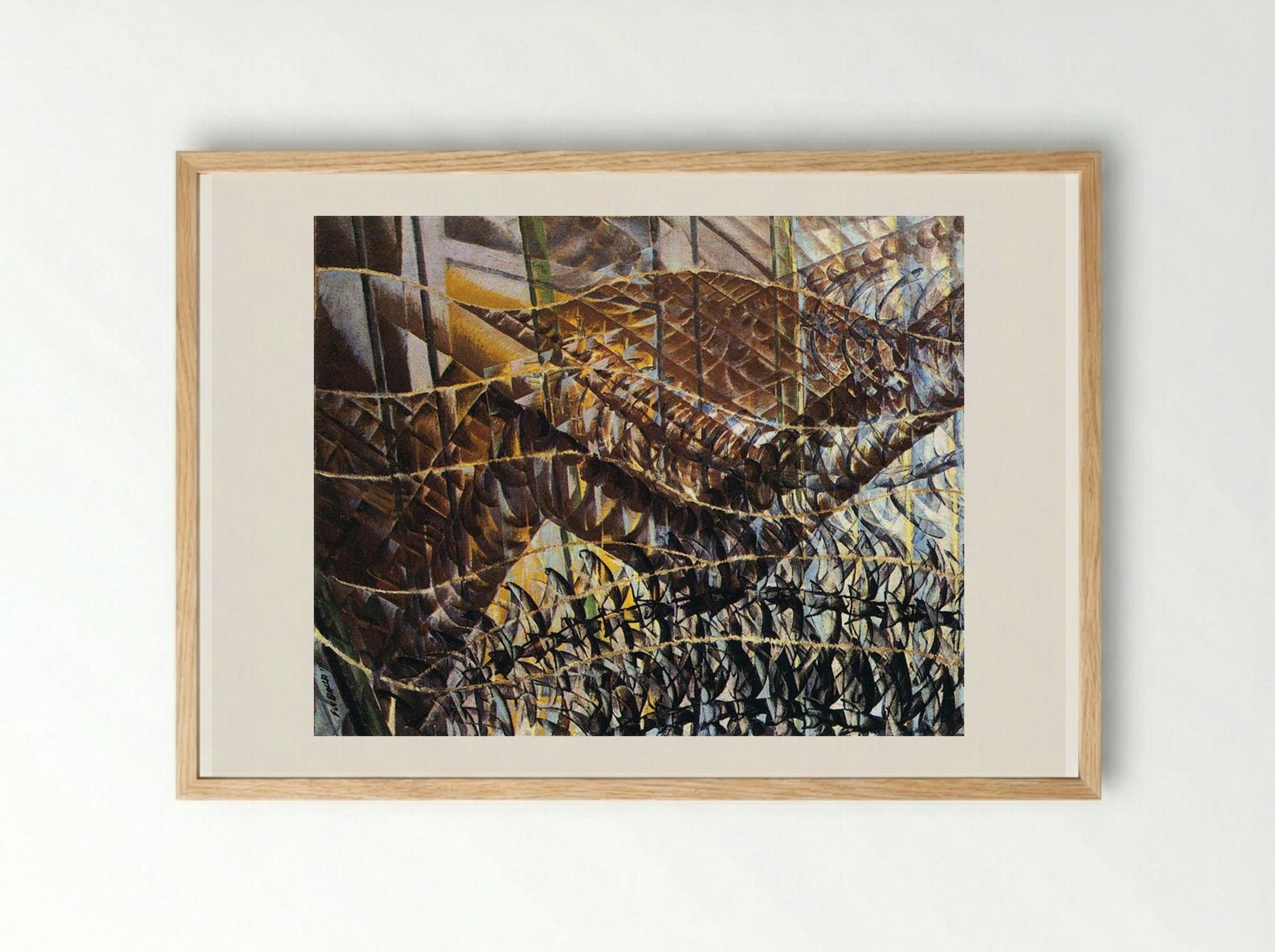 Swifts: Paths of Movement + Dynamic Sequences - Giacomo Balla - Framed Print Wood