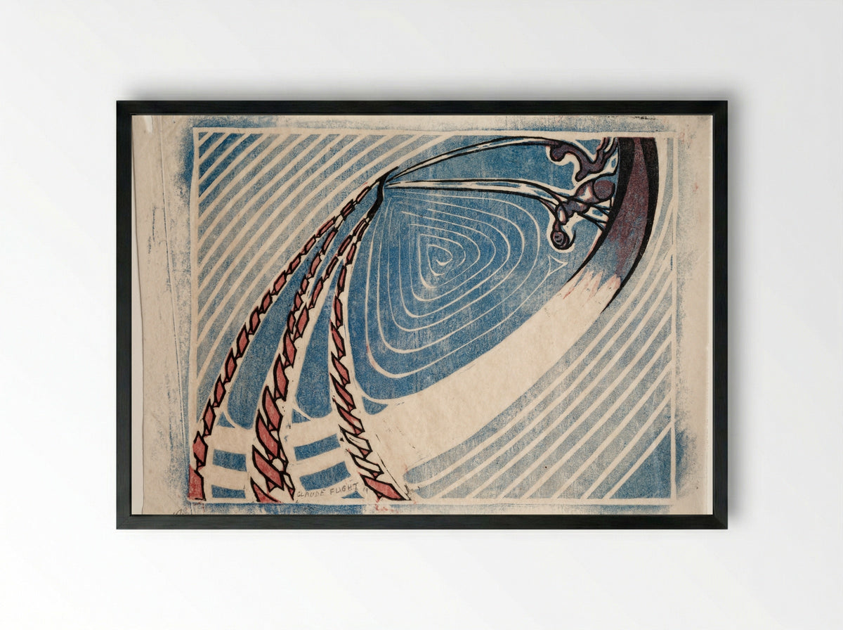 Swing Boats - Claude Flight - Framed Print Black