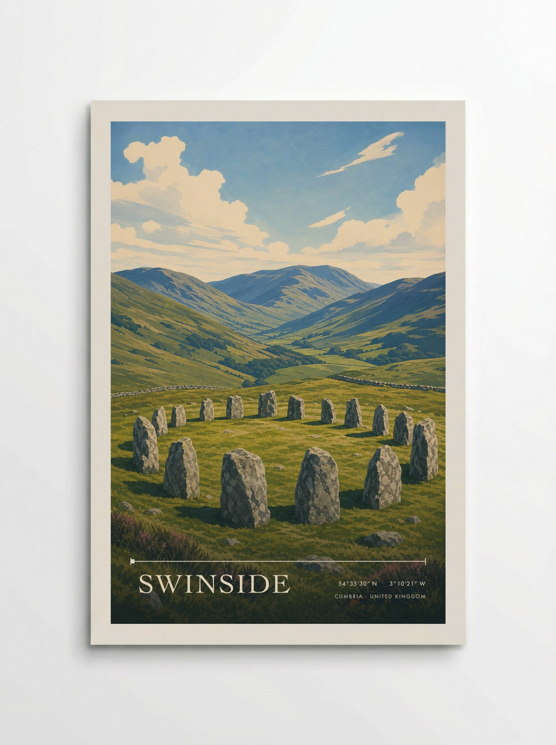Swinside Cumbria United Kingdom Travel Poster - Poster