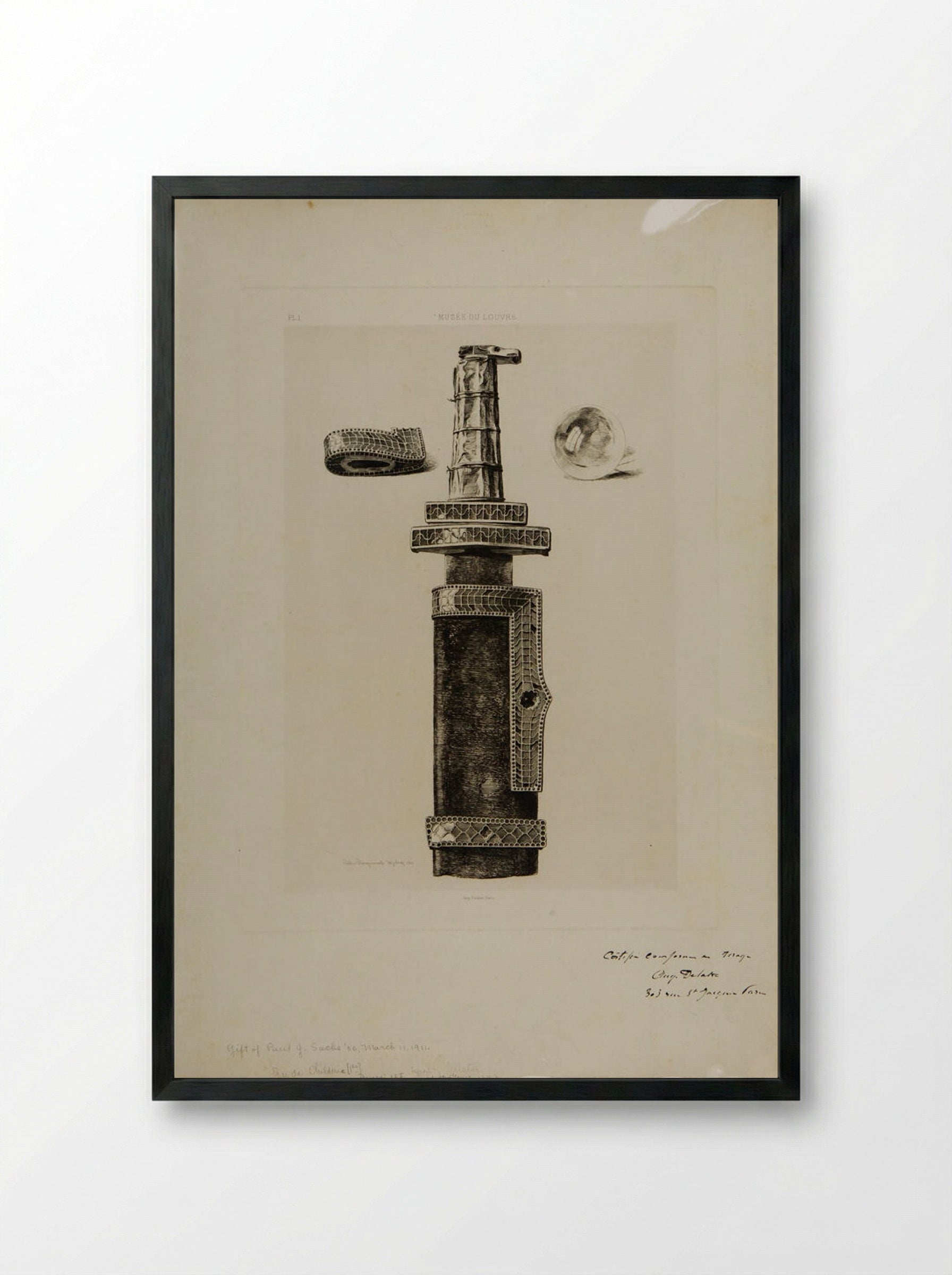 Sword of Childeric - Jules Ferdinand Jacquemart - Framed Print Black