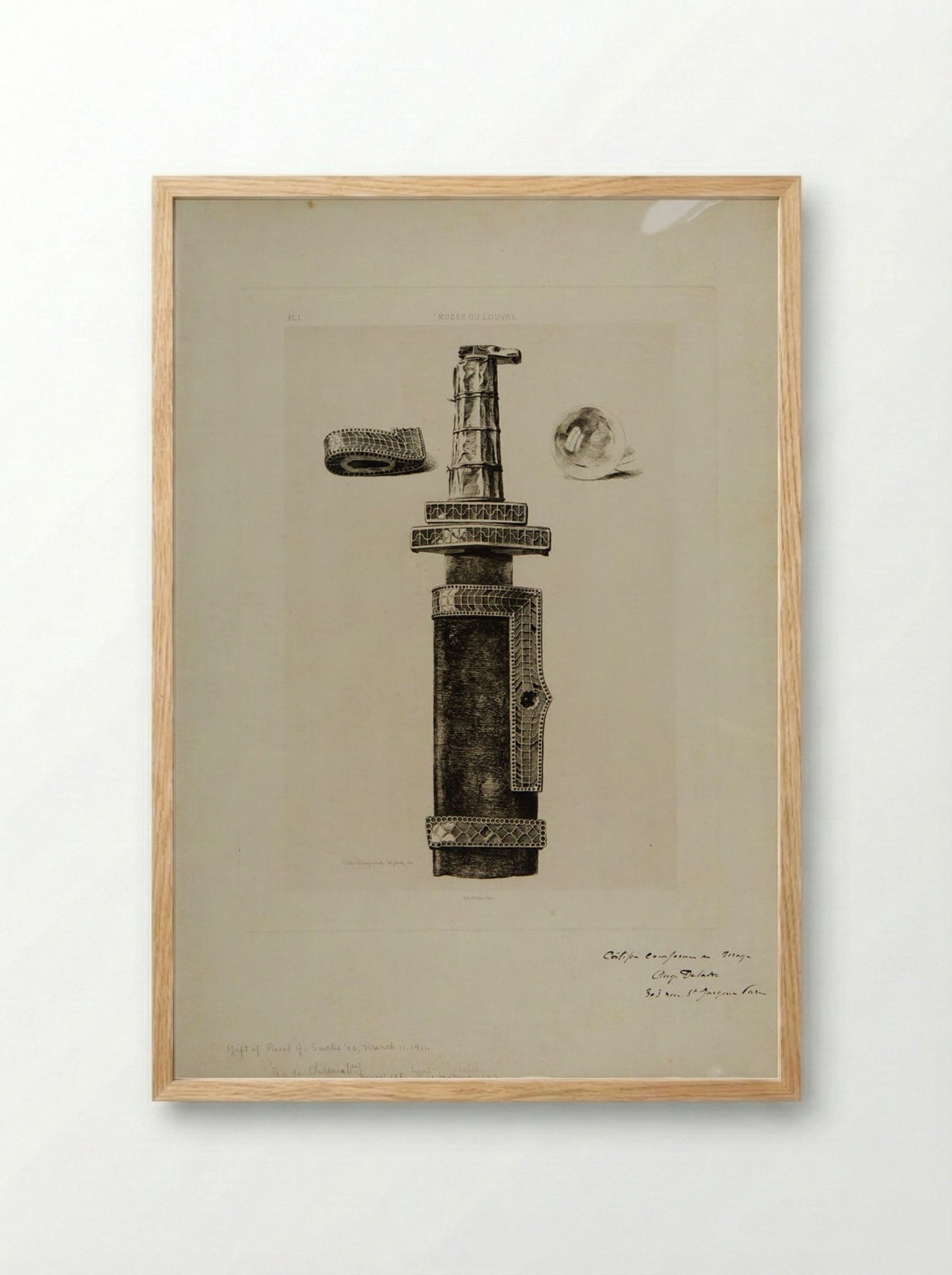 Sword of Childeric - Jules Ferdinand Jacquemart - Framed Print Wood