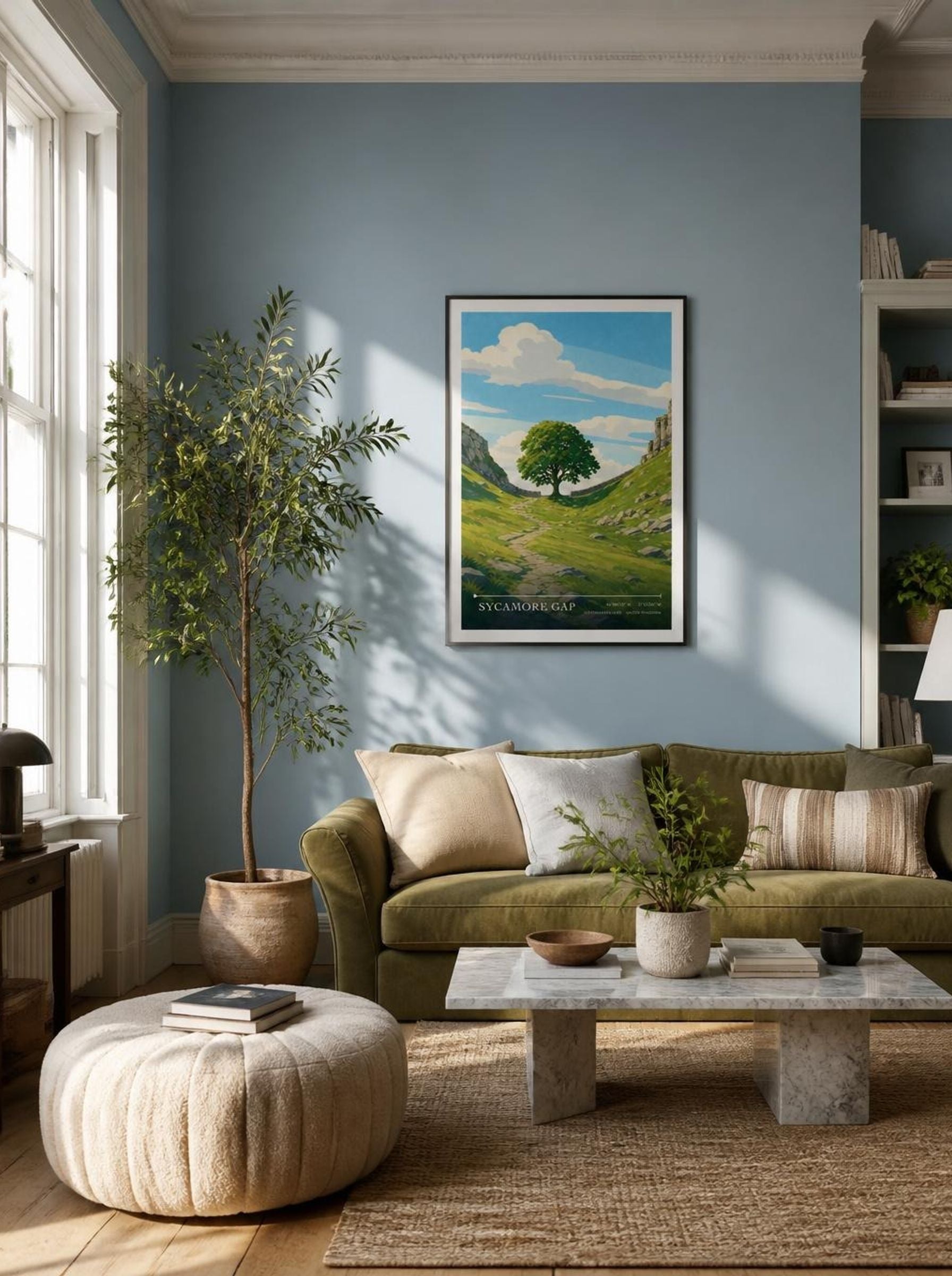 Sycamore Gap Northumberland United Kingdom Travel Poster - Lifestyle