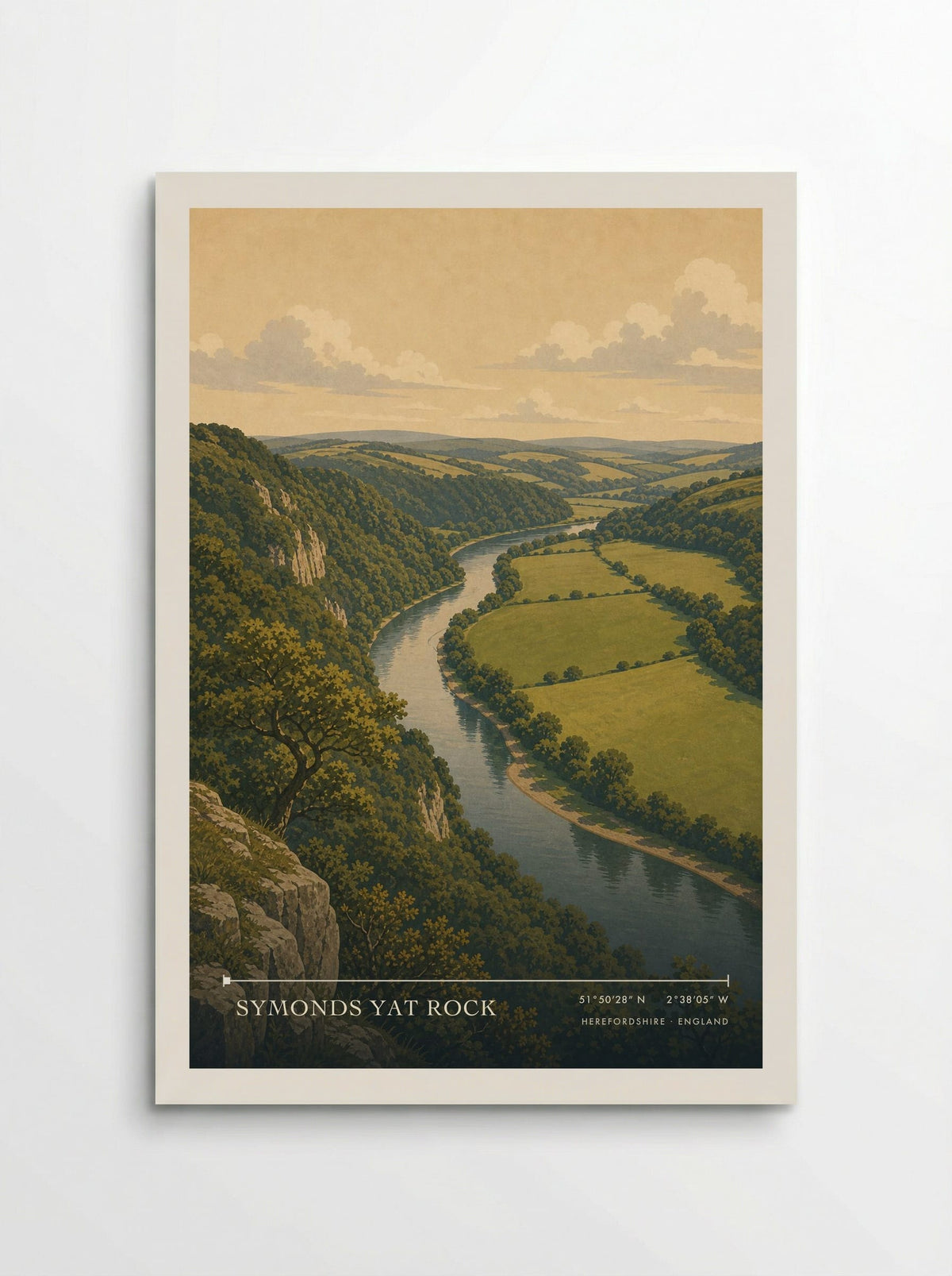 Symonds Yat Rock, Herefordshire travel poster print