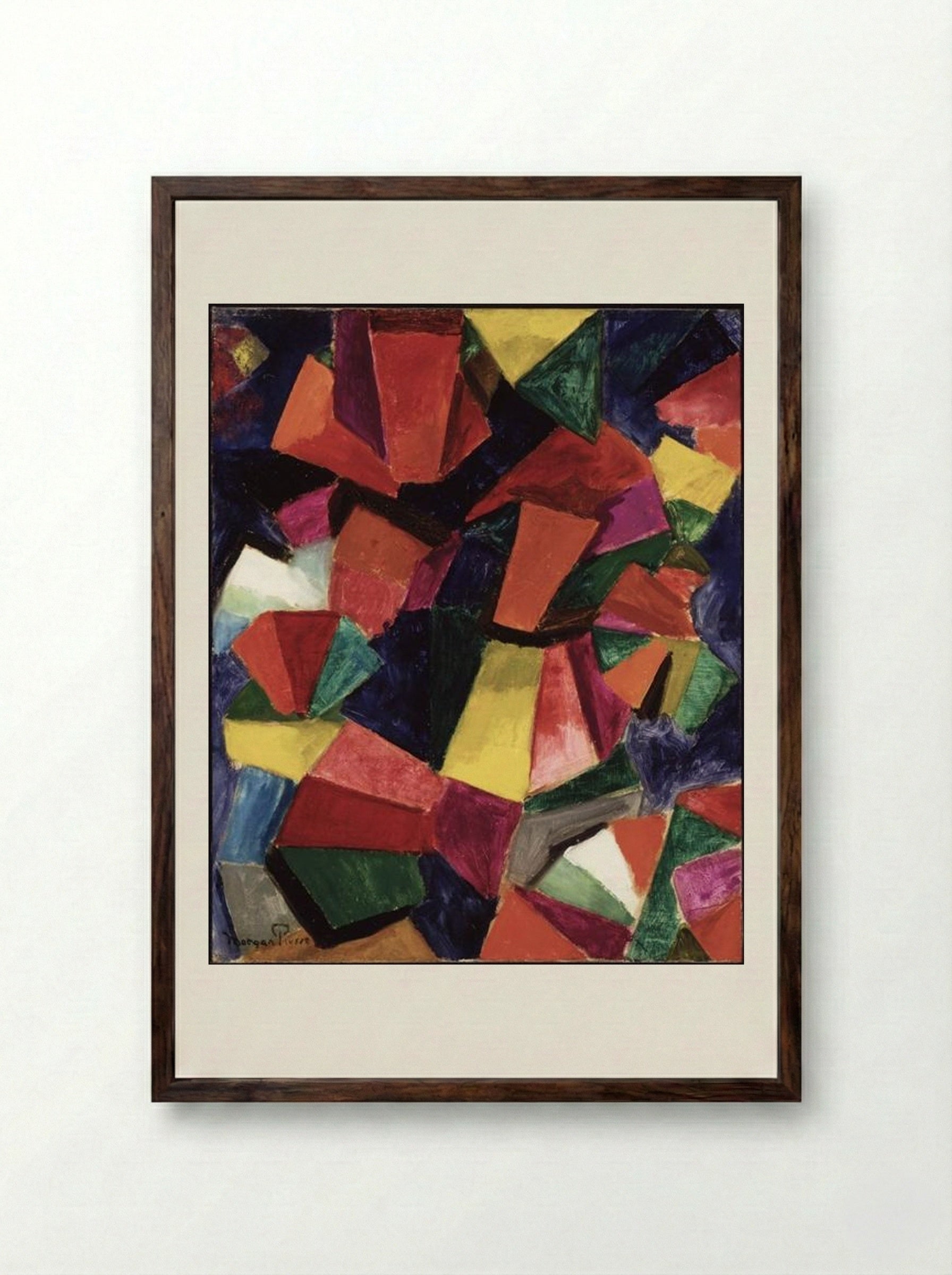 Synchromy Number 4: To Form - Morgan Russell - Framed Print Dark Wood