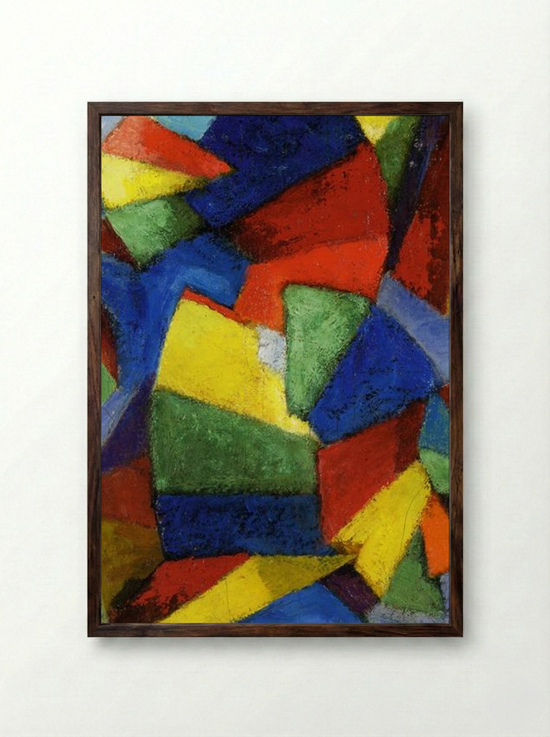 Synchromy in Blue-Violet - Morgan Russell - Framed Print Dark Wood