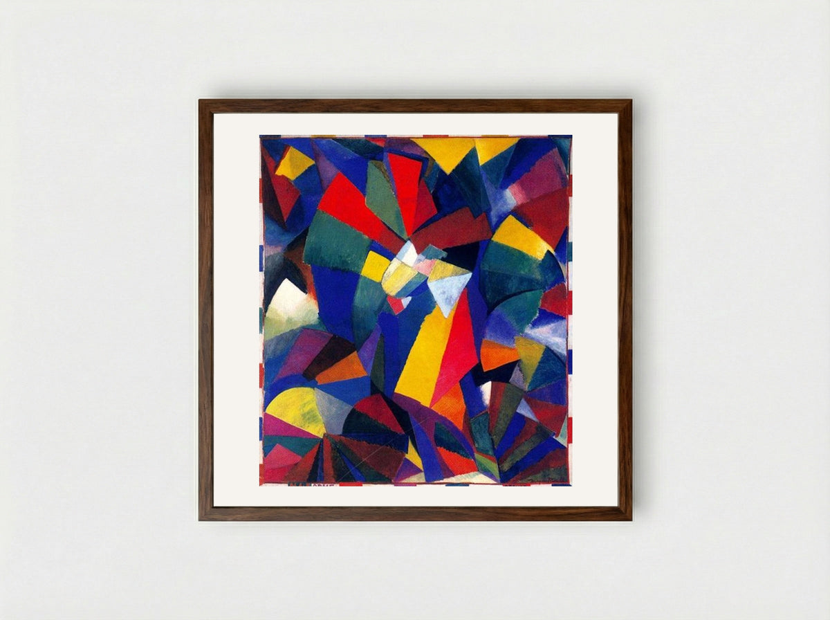 Synchromy in Orange: To Form - Morgan Russell - Framed Print Dark Wood