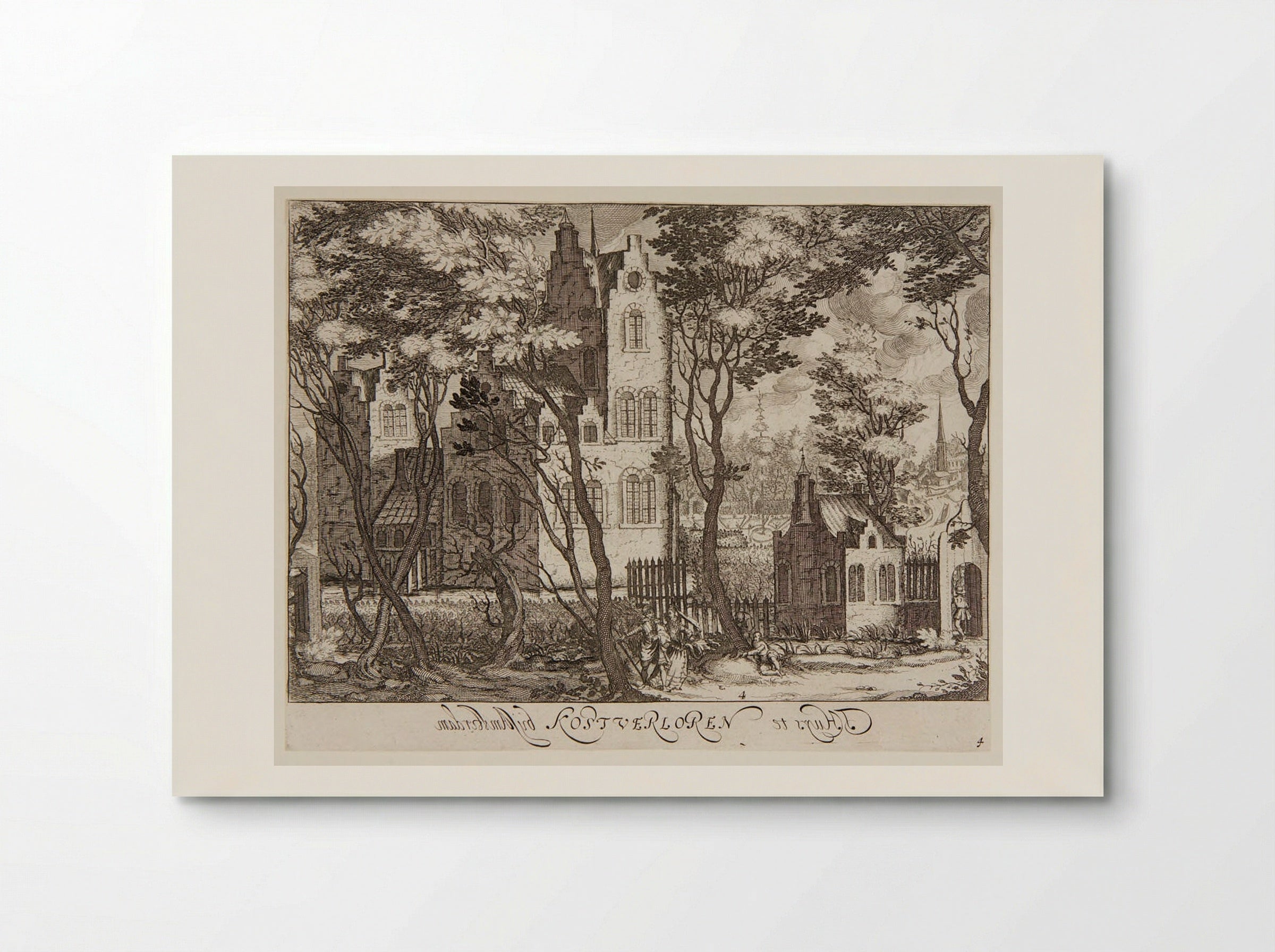 'T Huys te Kostverloren near Amsterdam - Simon Frisius - Poster