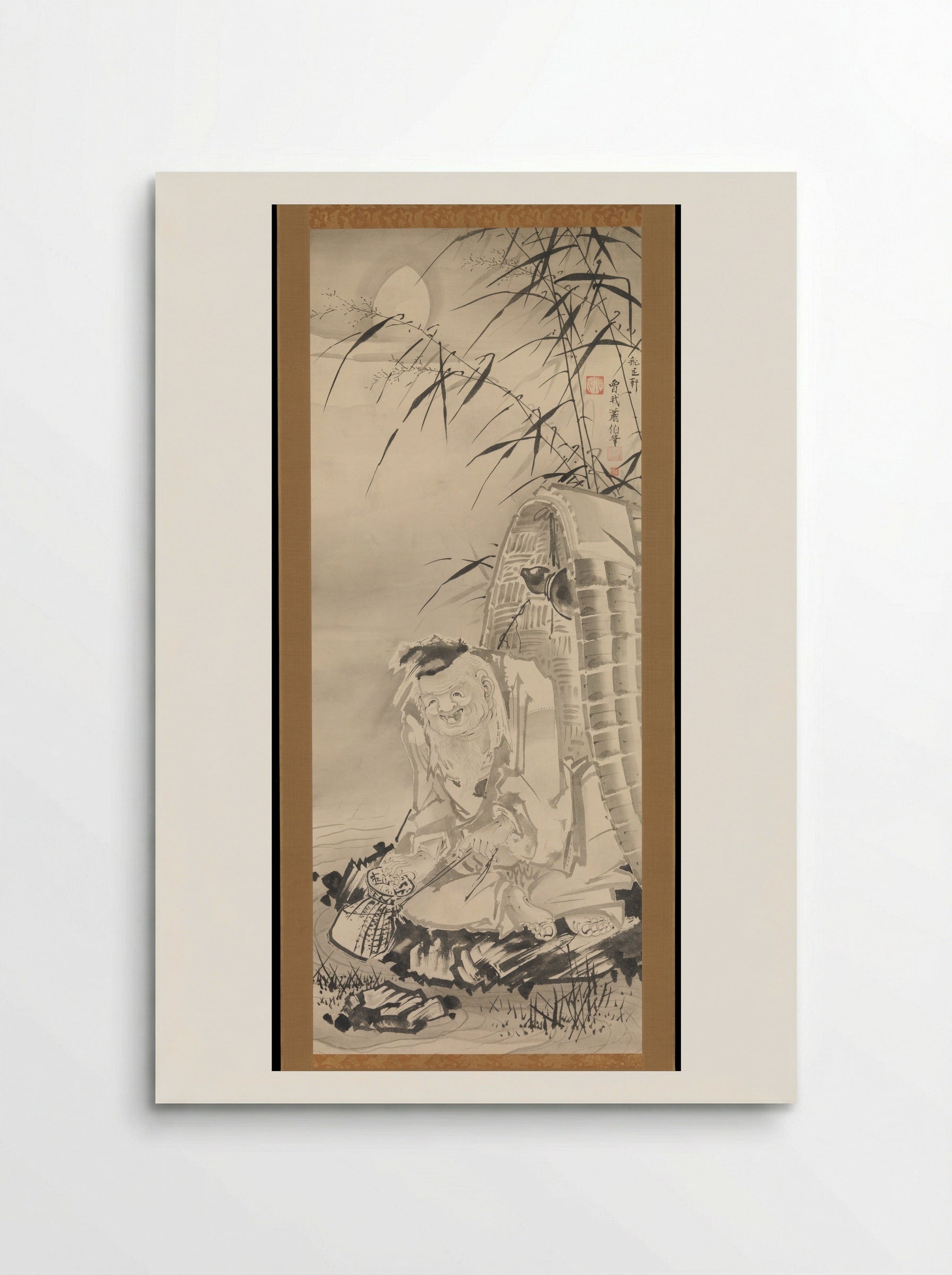 Tōkaibō with a Fishing Basket - Soga Shōhaku - Poster
