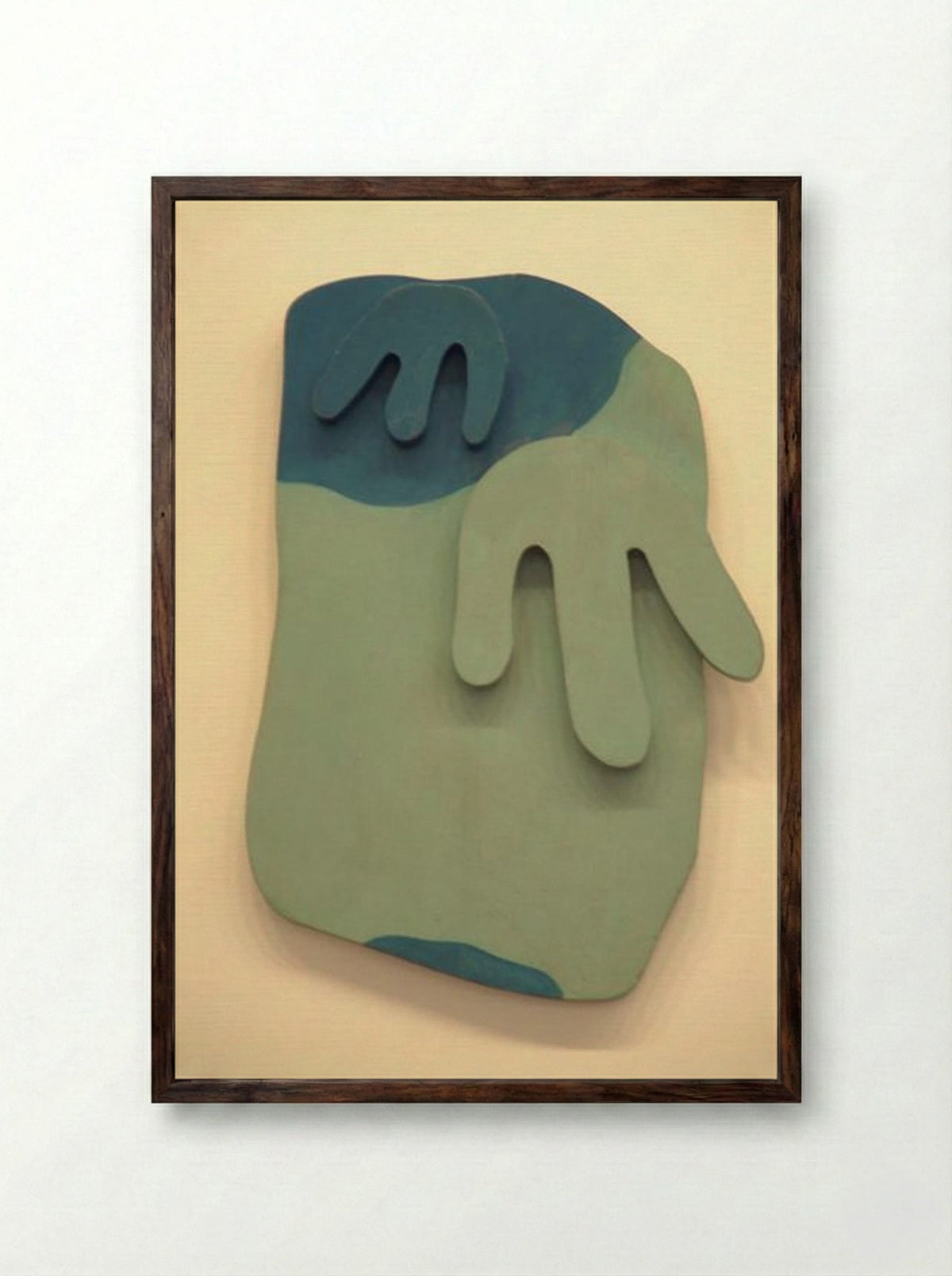 Tête-Paysage (Head-Landscape) - Jean Arp - Framed Print Dark Wood