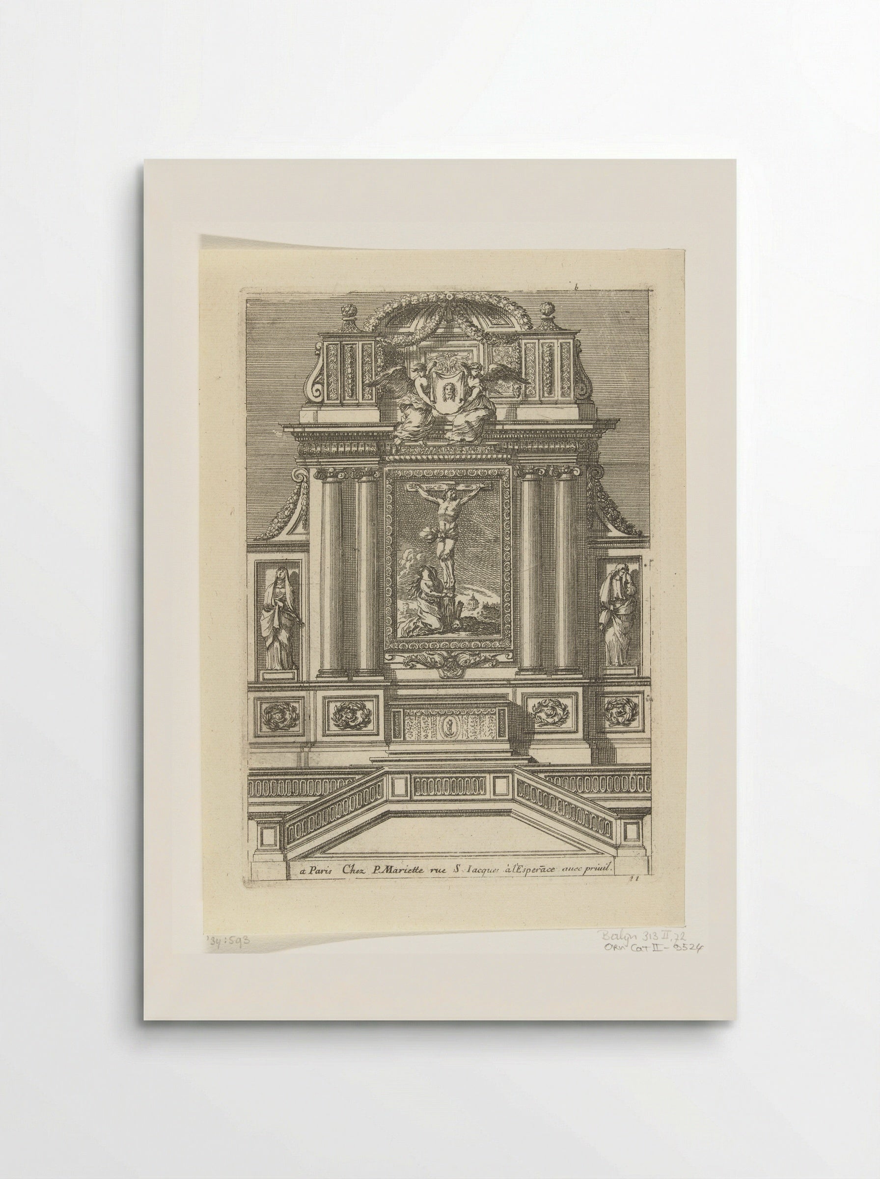 Tabernacle with Crucifixion and Mary Magdalene - Jean Lepautre - Poster