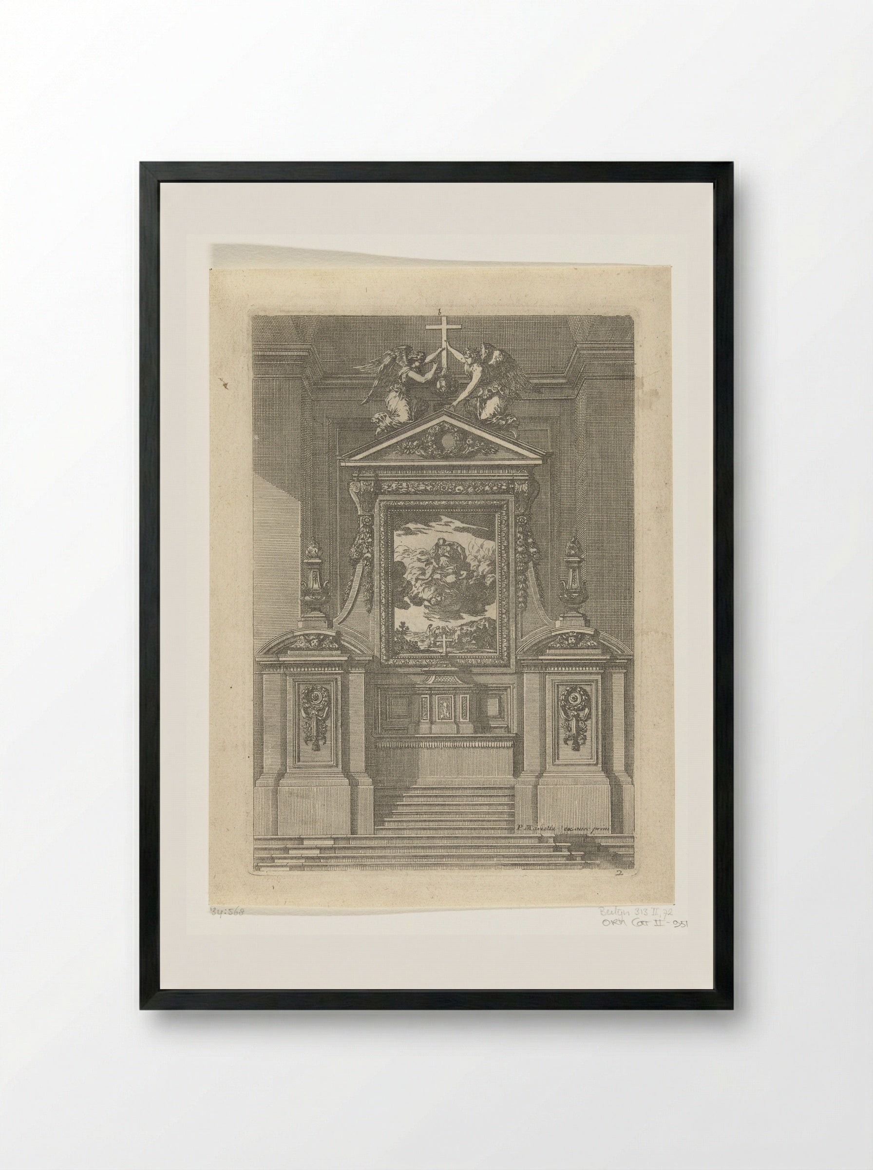 Tabernacle with the Assumption of the Virgin - Jean Lepautre - Framed Print Black