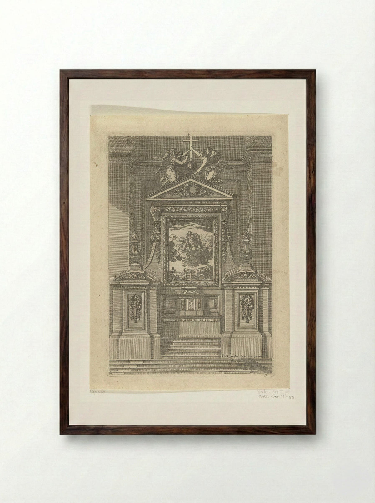 Tabernacle with the Assumption of the Virgin - Jean Lepautre - Framed Print Dark Wood