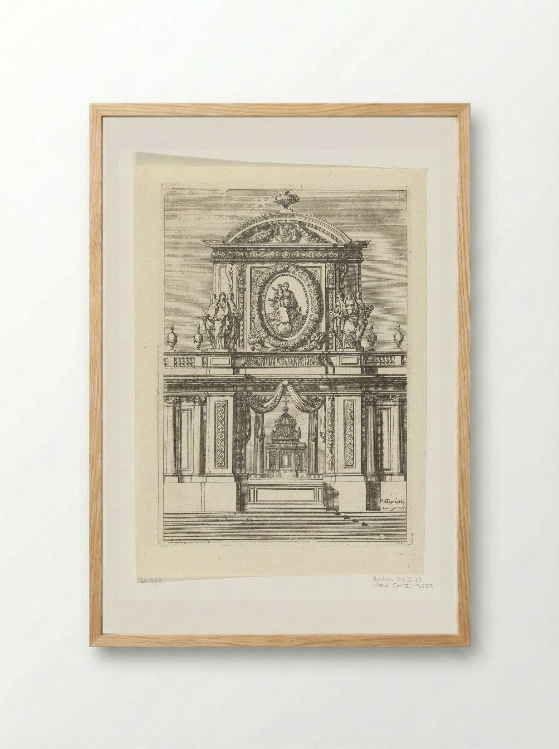 Tabernacle with the Virgin and Child - Jean Lepautre - Framed Print Wood