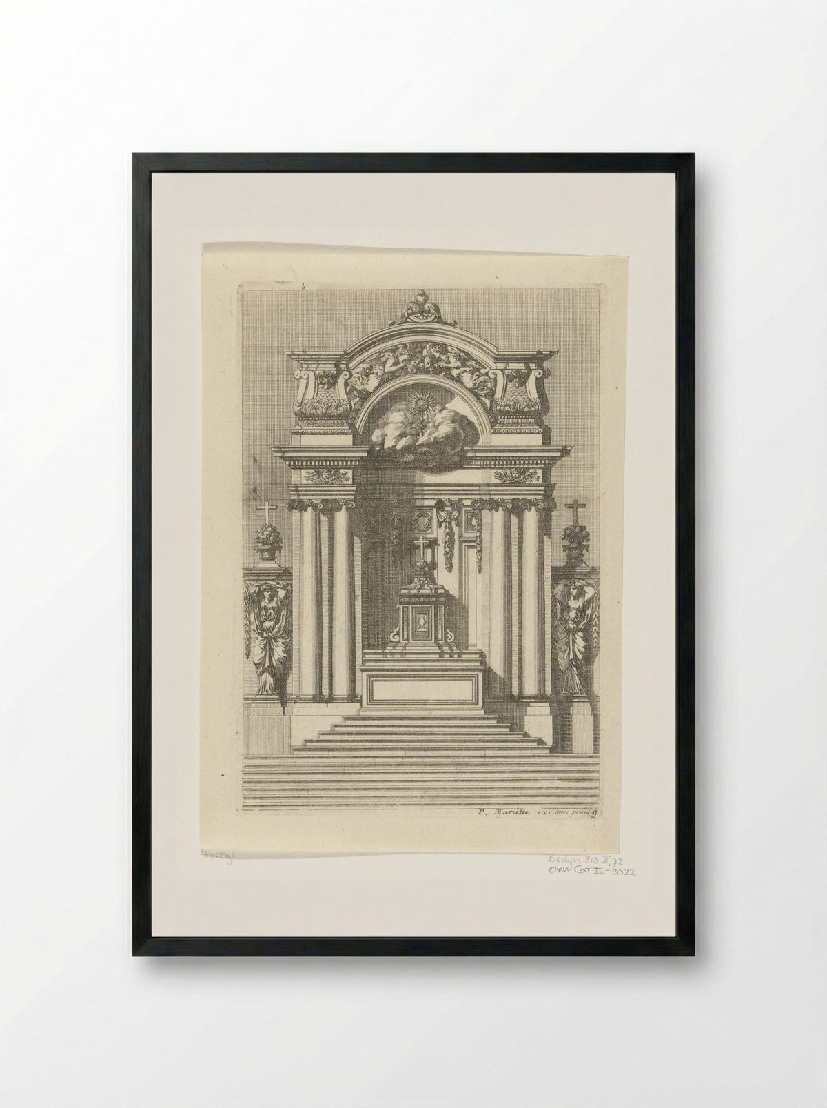 Tabernakel op altaar - Jean Lepautre - Framed Print Black