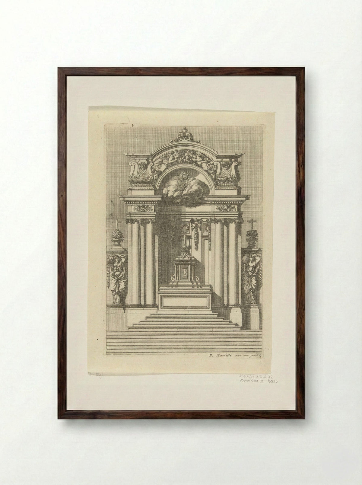Tabernakel op altaar - Jean Lepautre - Framed Print Dark Wood