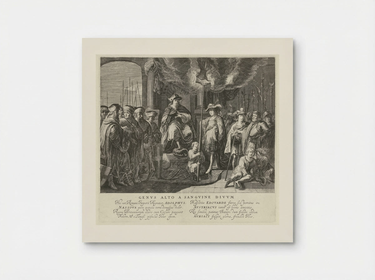 Tableau vivant met het verbond tussen koning Adolf van Nassau en de Engelse koning Eduard I in 1294 - Pieter Nolpe - Poster