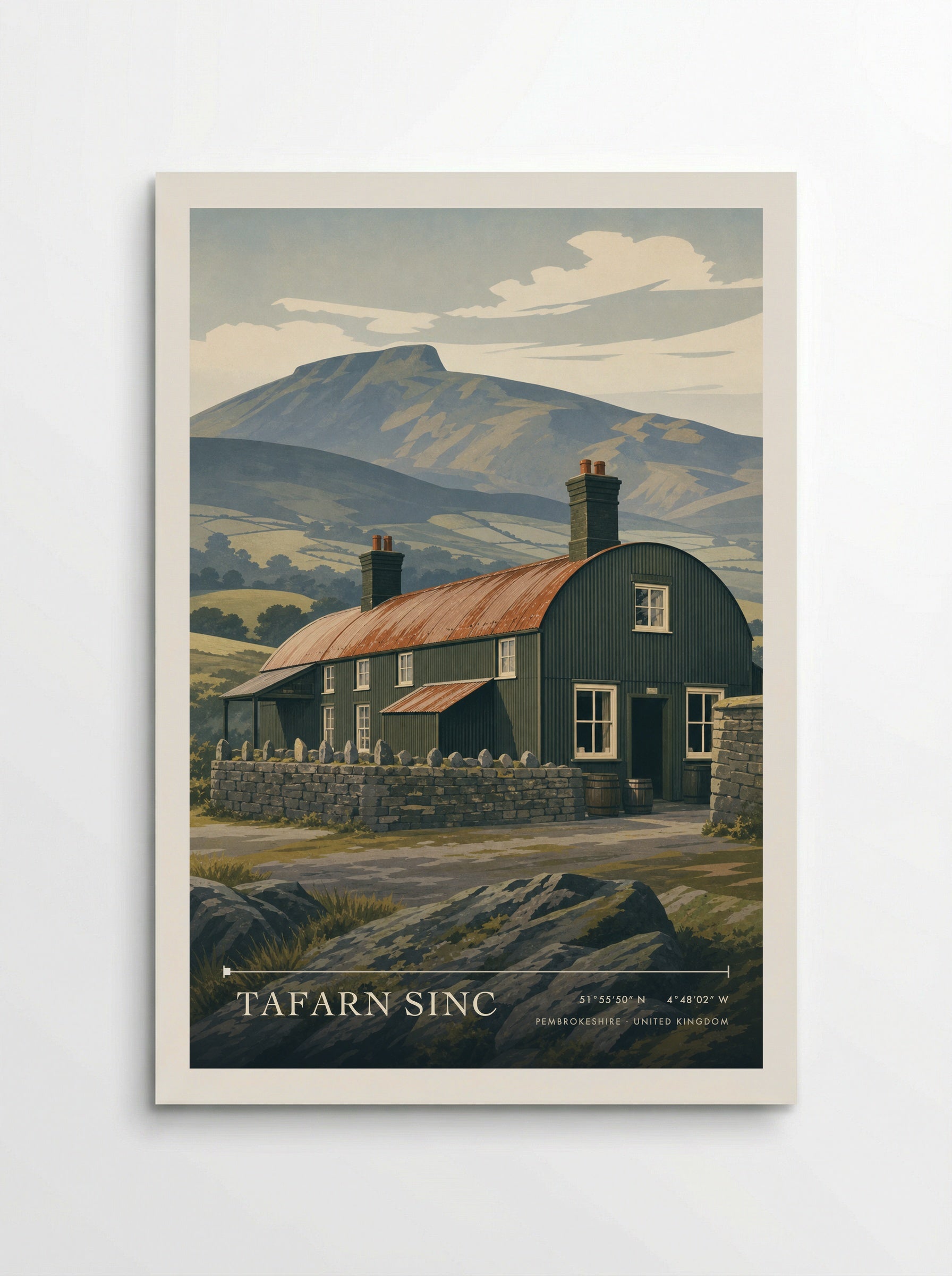 Tafarn Sinc Pembrokeshire United Kingdom Travel Poster - Poster