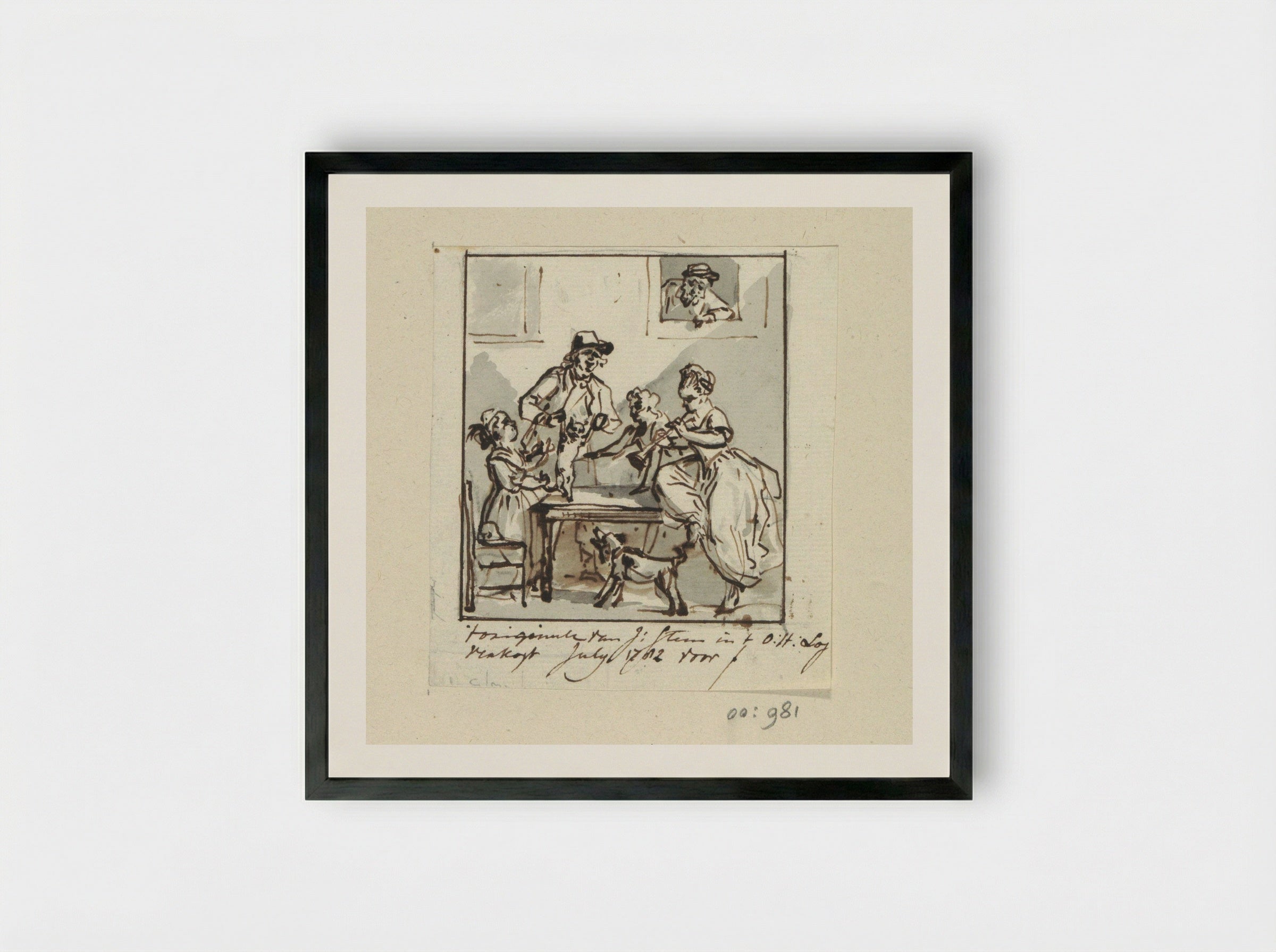 Tafelgezelschap - Jurriaan Andriessen - Framed Print Black