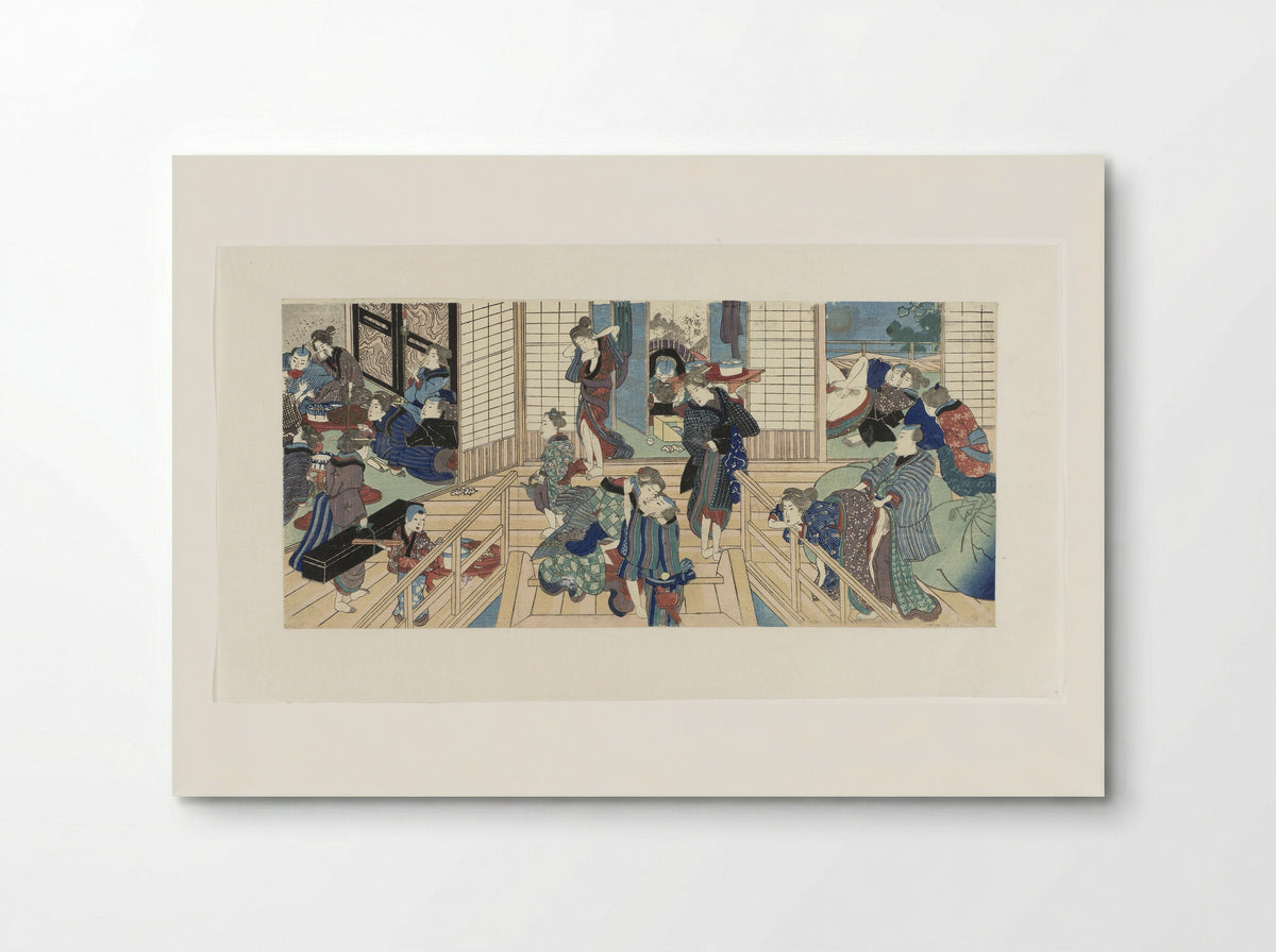 Taferelen in een bordeel - Utagawa Kunisada (I) - Poster