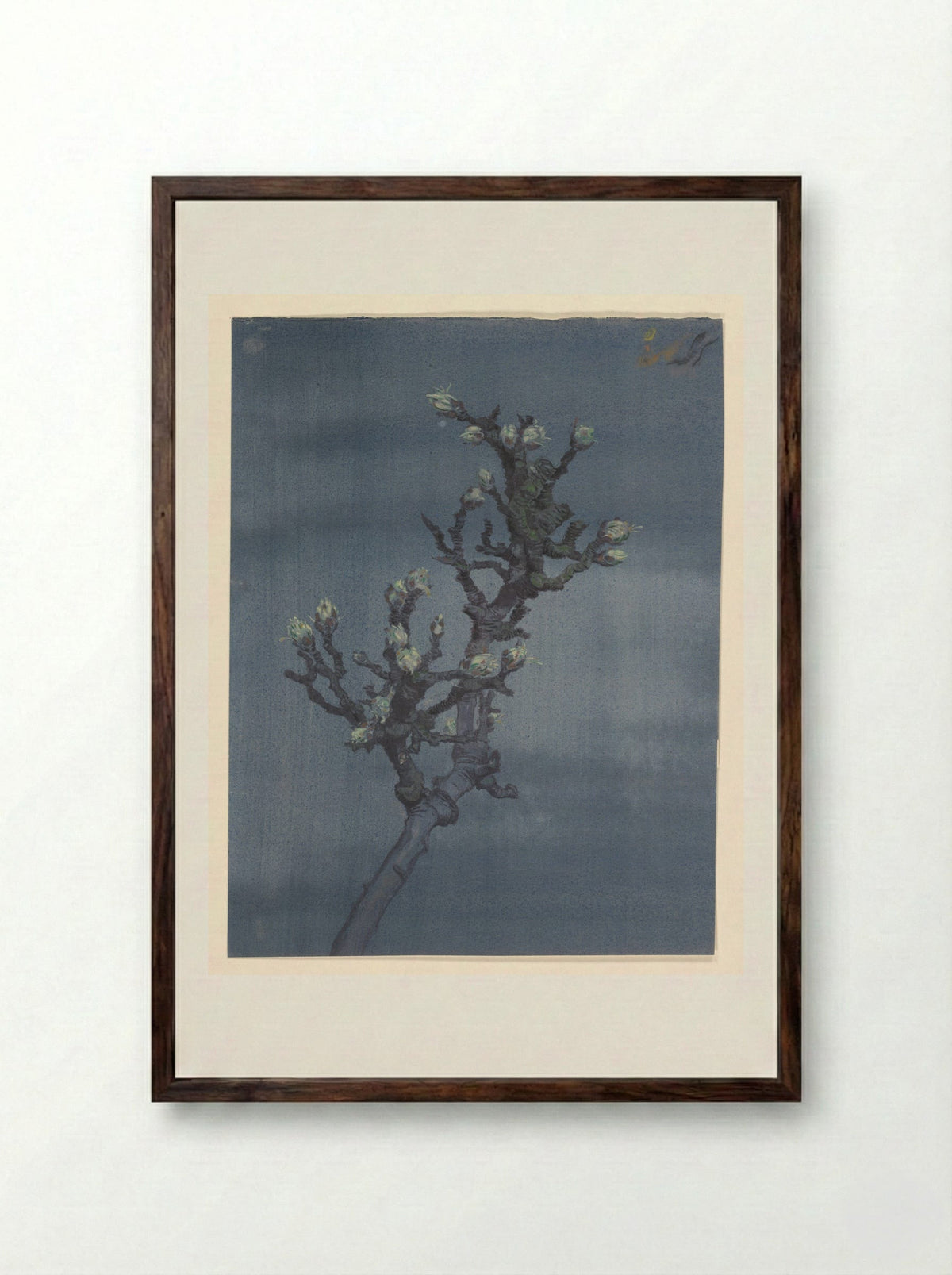 Tak met kastanjeknoppen - Ko Prange - Framed Print Dark Wood