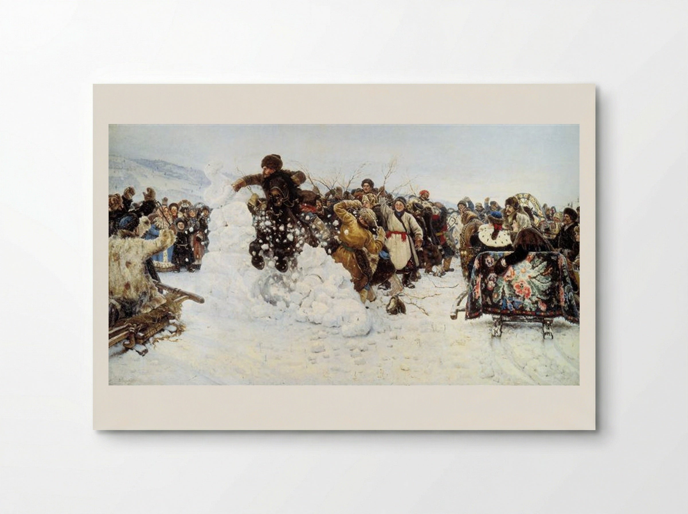 Taking a Snowy Town - Vasily Surikov - Poster