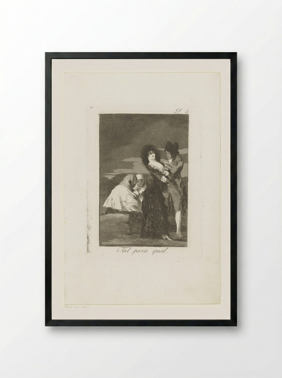 Tal para qual - Francisco de Goya - Framed Print Black