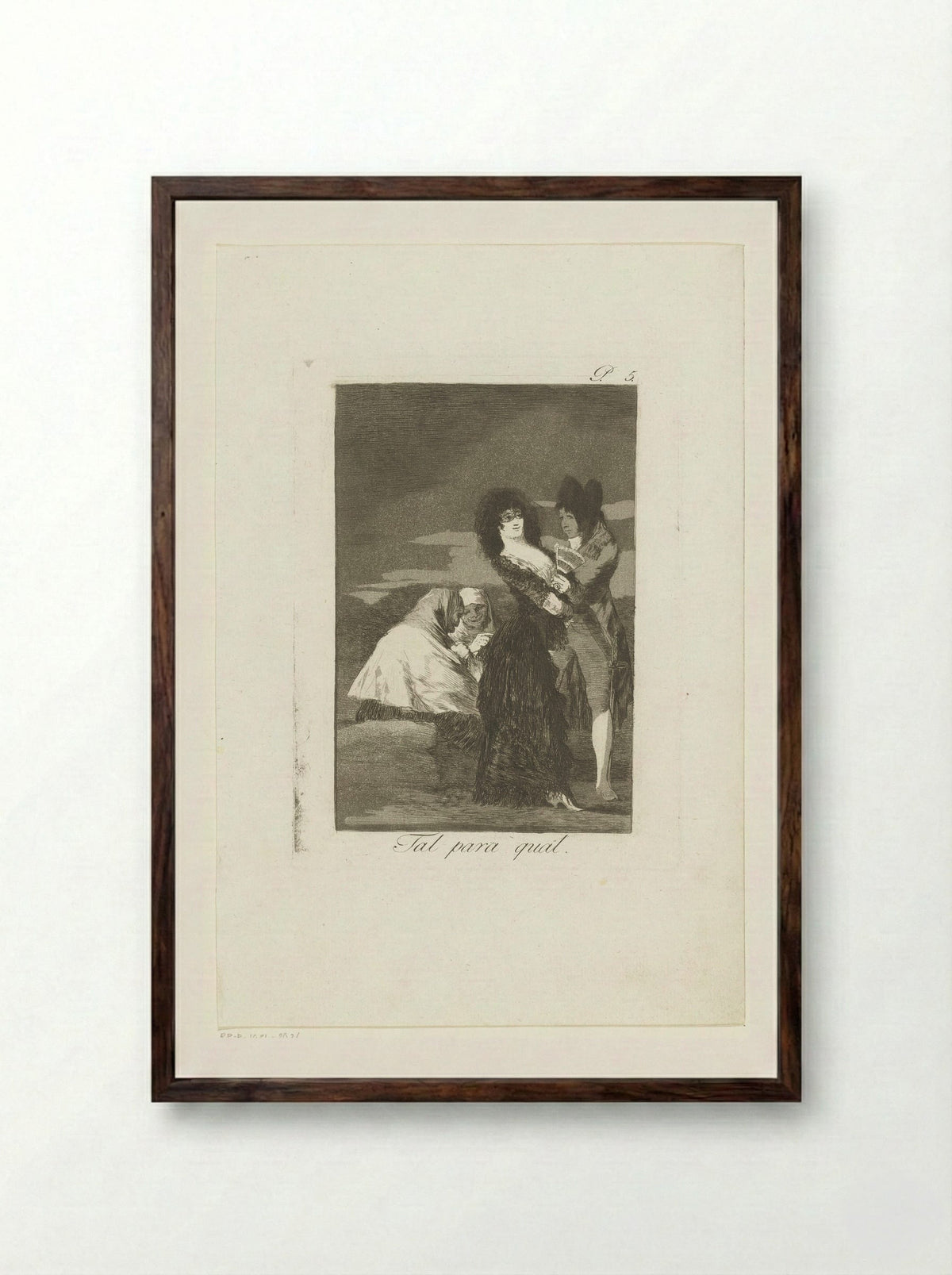 Tal para qual - Francisco de Goya - Framed Print Dark Wood