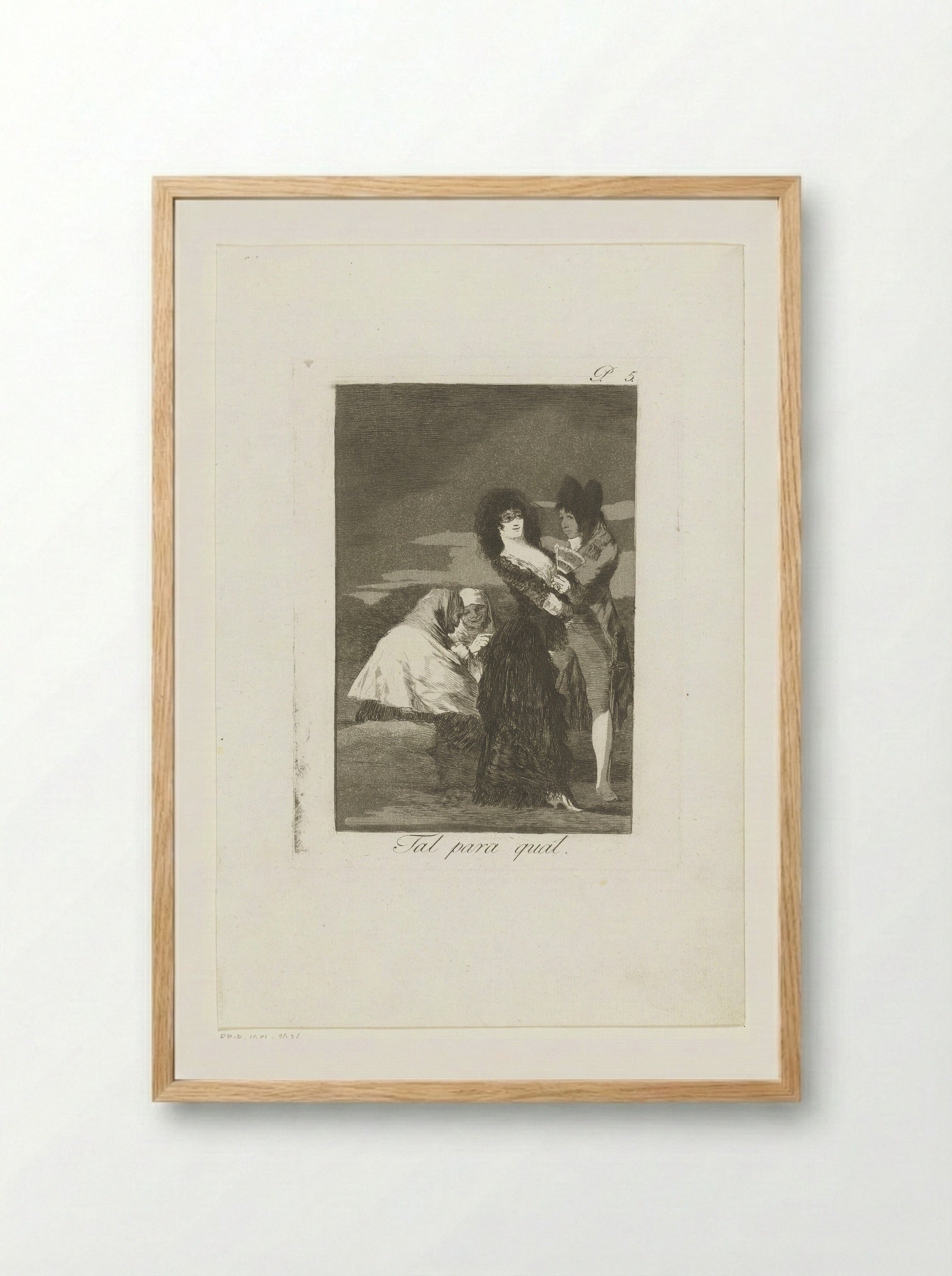 Tal para qual - Francisco de Goya - Framed Print Wood