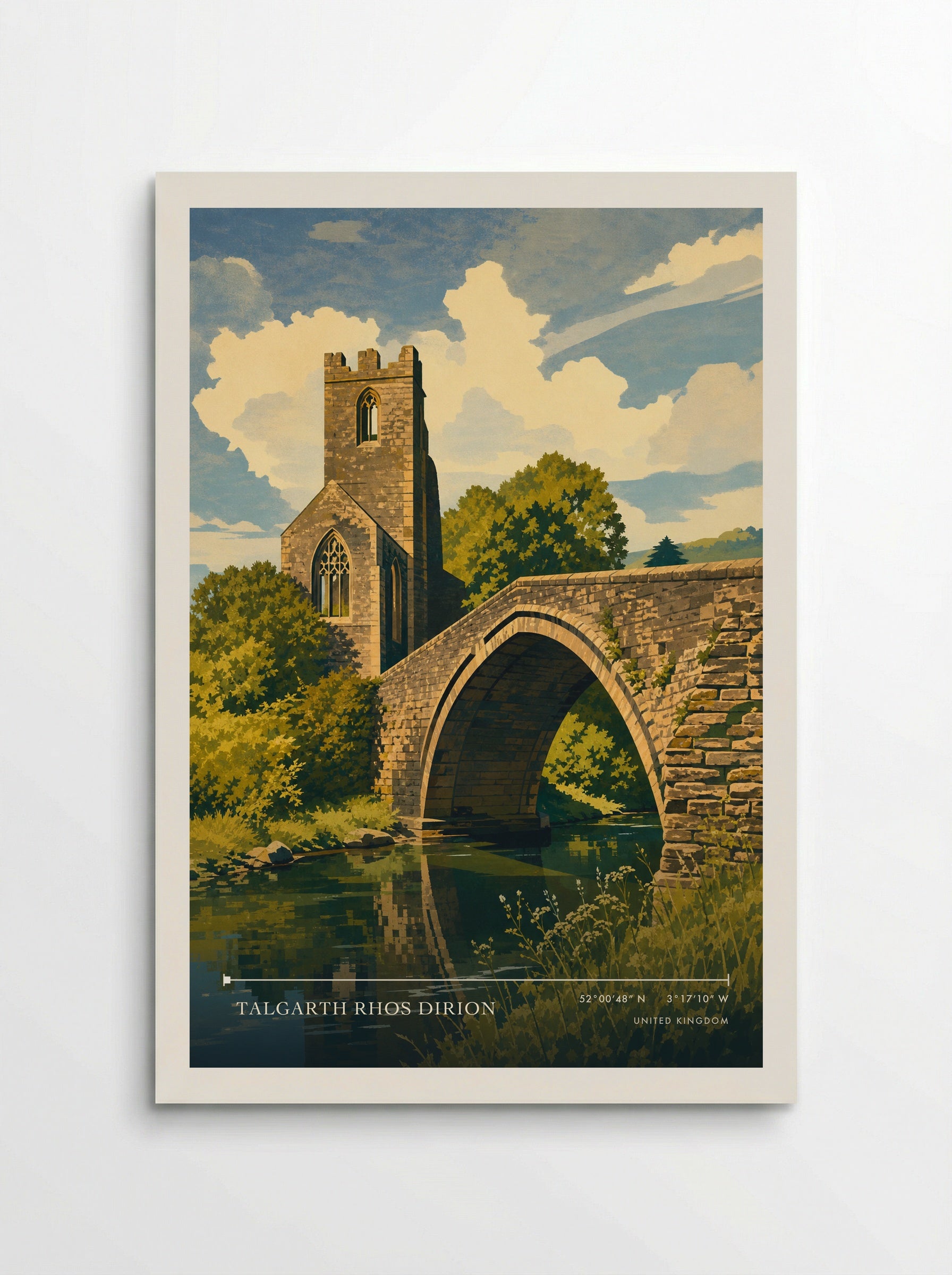 Talgarth Rhos Dirion United Kingdom Travel Poster - Poster