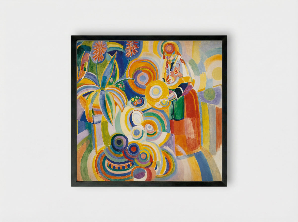 Tall Portuguese Woman - Robert Delaunay - Framed Print Black