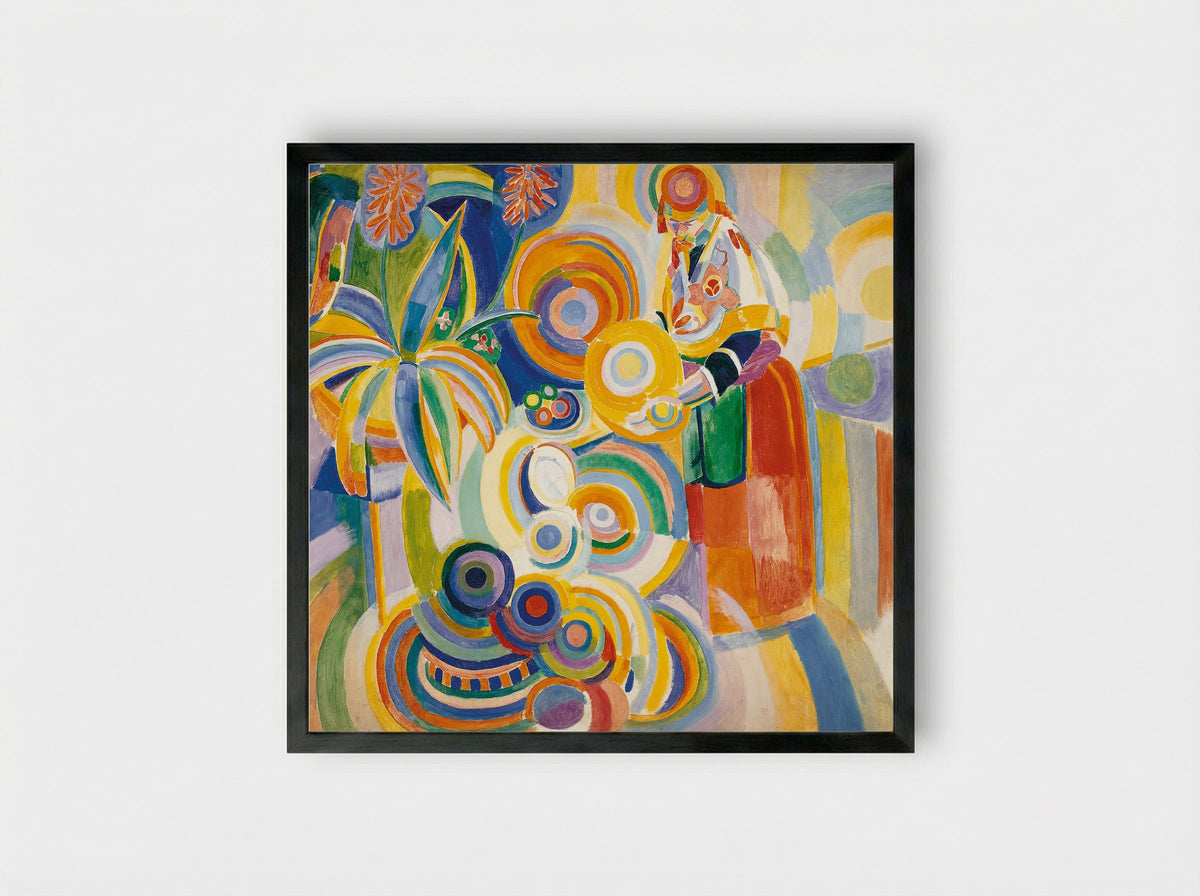 Tall Portuguese Woman - Robert Delaunay - Framed Print Black