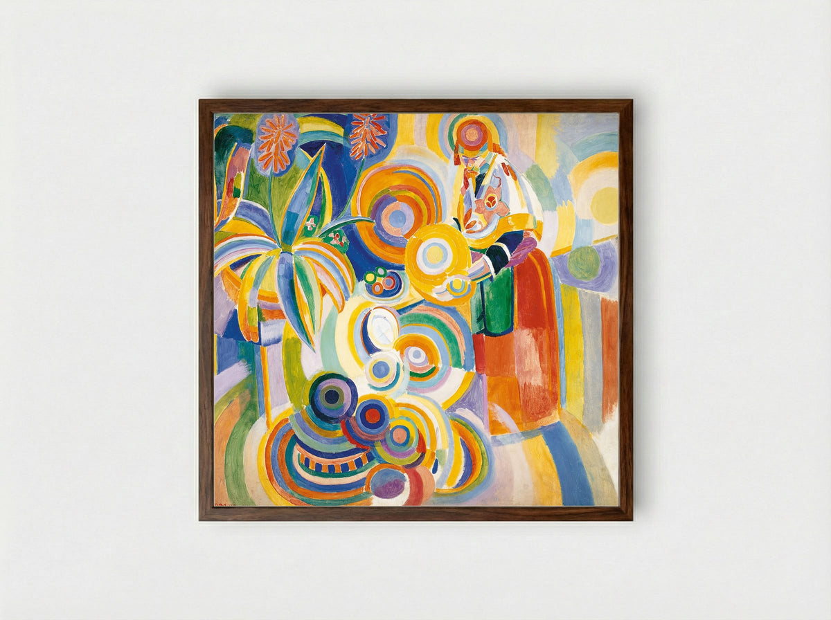 Tall Portuguese Woman - Robert Delaunay - Framed Print Dark Wood