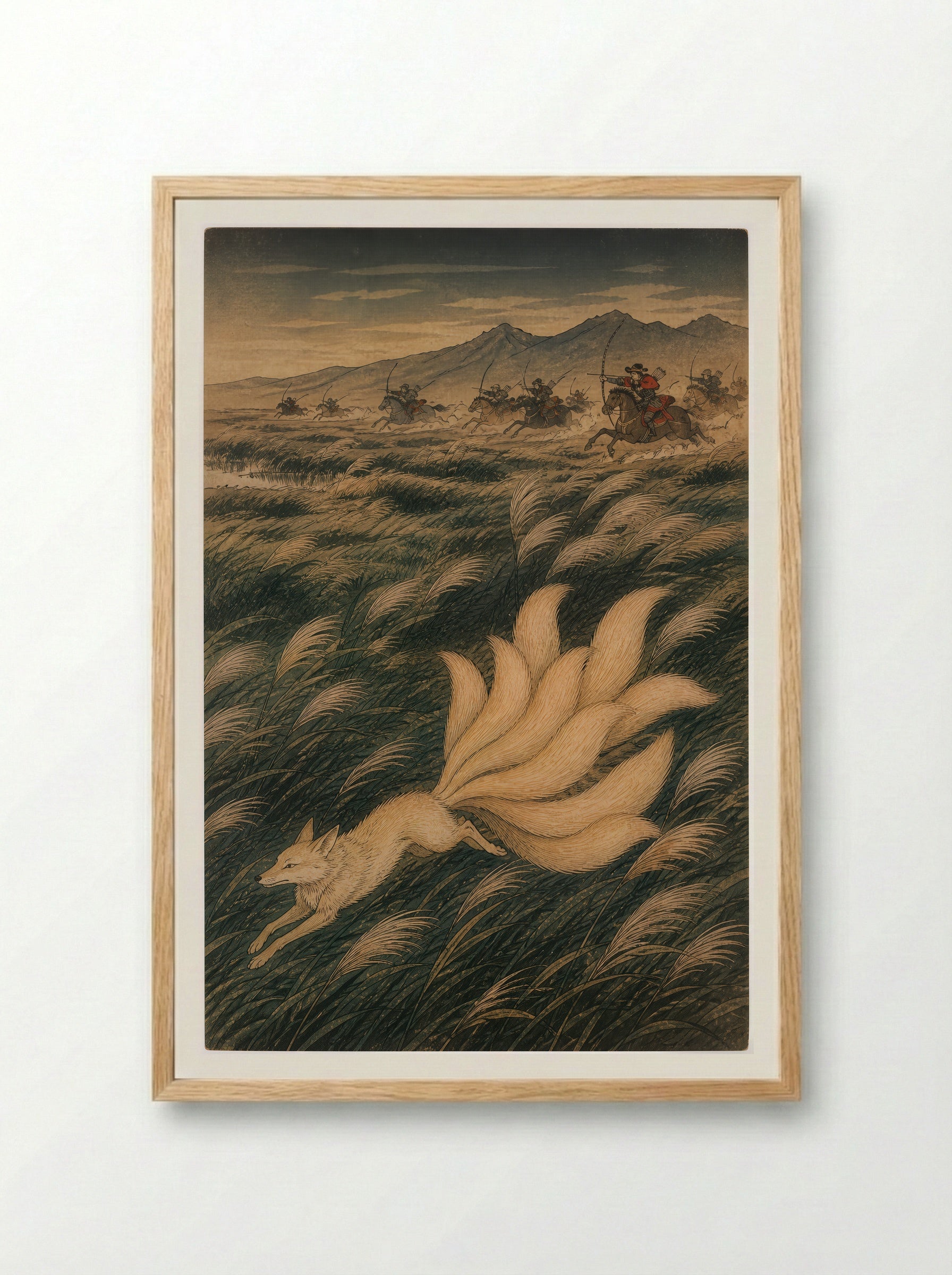 Tamamo-no-Mae and the Killing Stone: The Flight to Nasu - Framed Print Wood